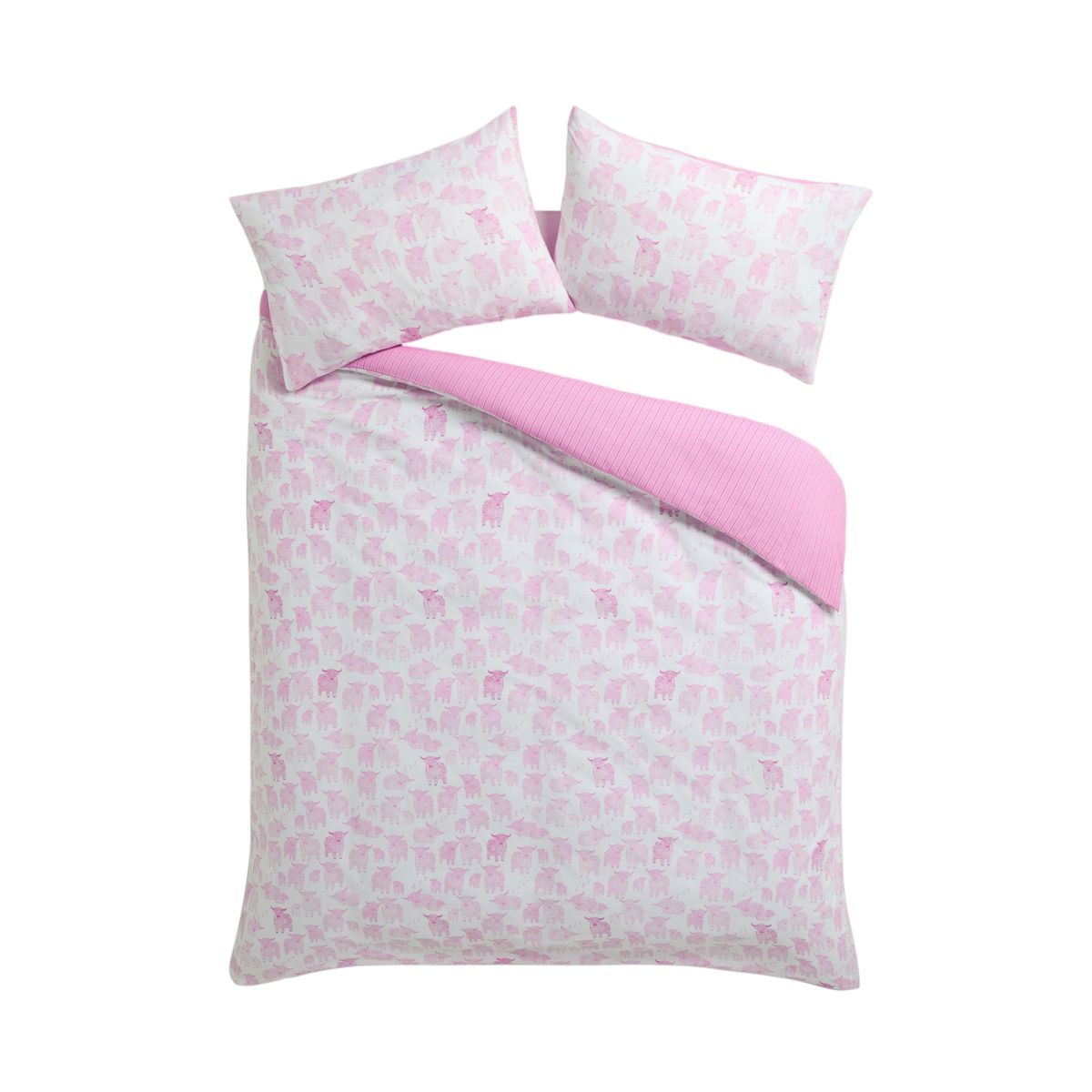 Housse de couette et taie vache des highlands, NEXT