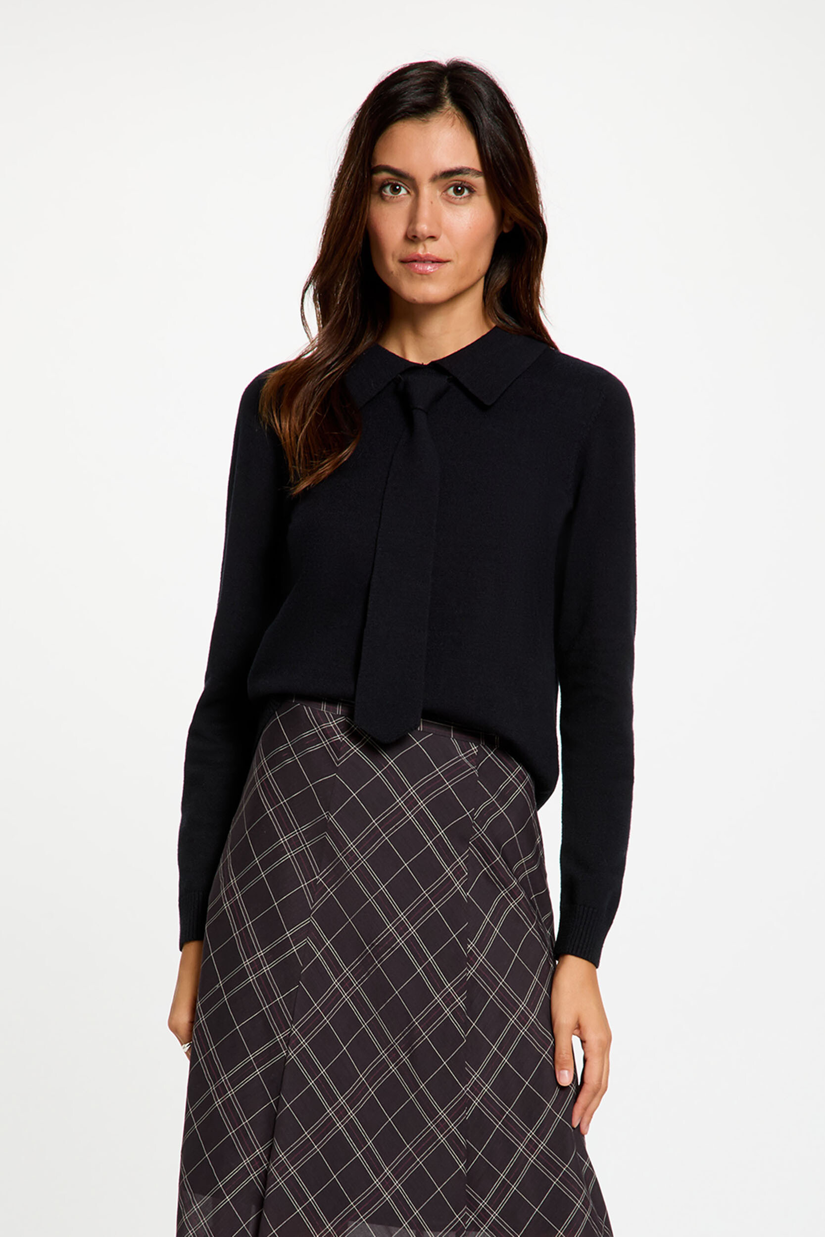 Jupe midi taille haute, MORGAN