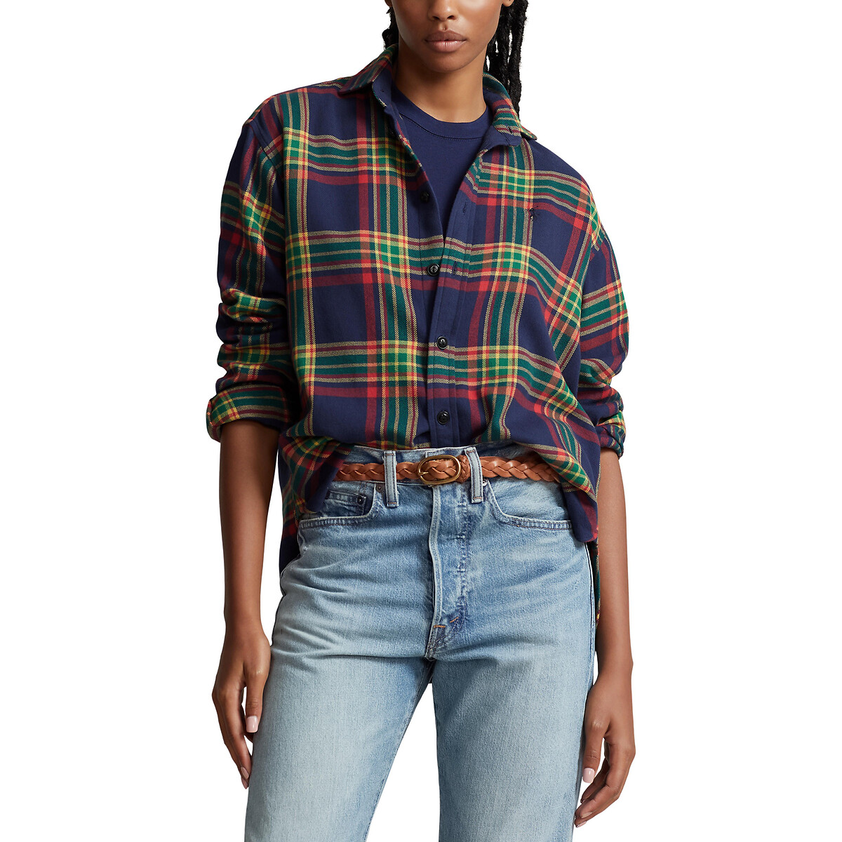 Plaid blouse hotsell dames
