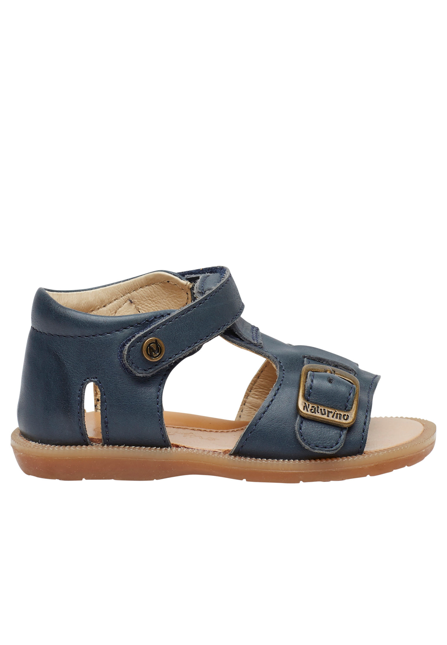 Sandales en cuir avec velcro QUARZO, NATURINO