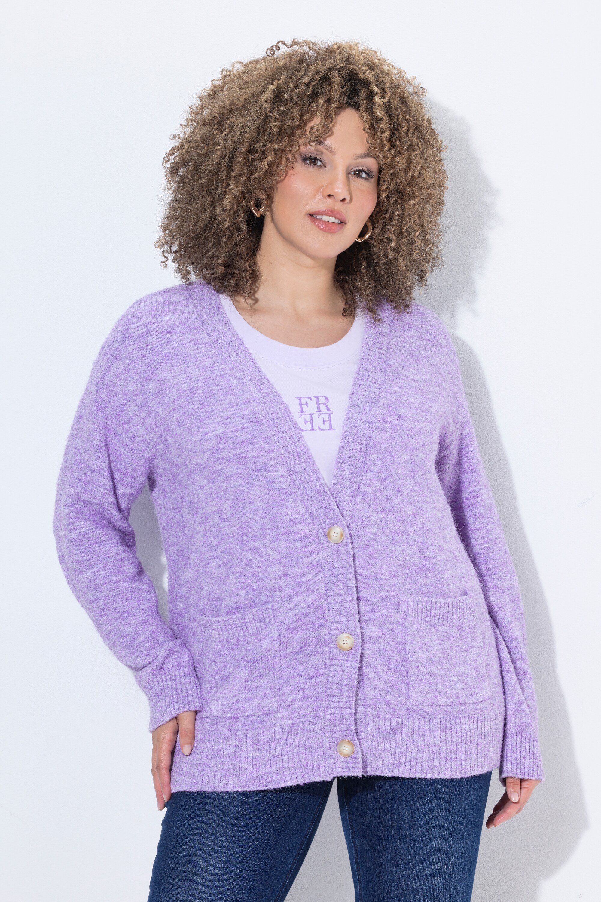 Cardigan en laine mélangée, ULLA POPKEN