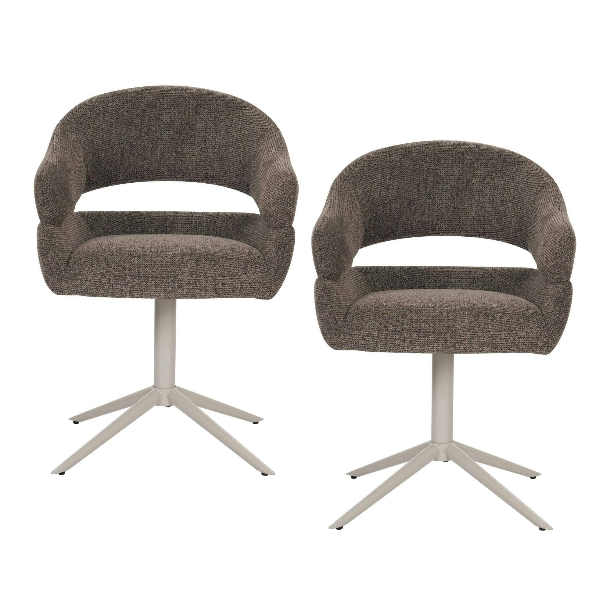 Fauteuil de table pivotant (lot de 2) CORTINA, PIER IMPORT