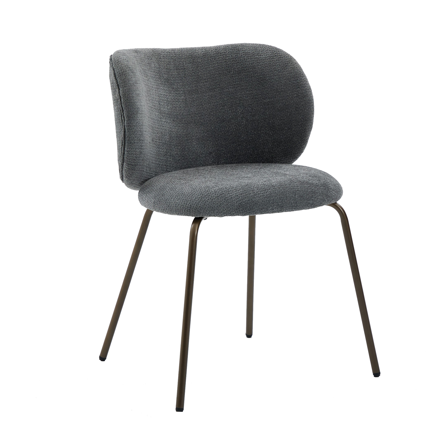 Chaise de salle à manger modernes en chenille tissu, KAROMIC, MEUBLES COSY