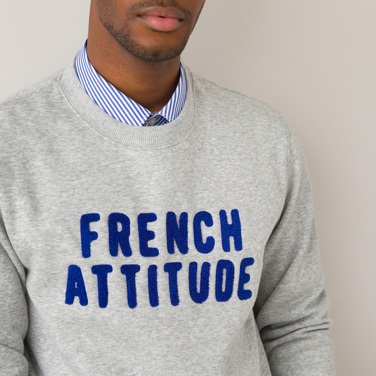 embroidered slogan sweatshirt