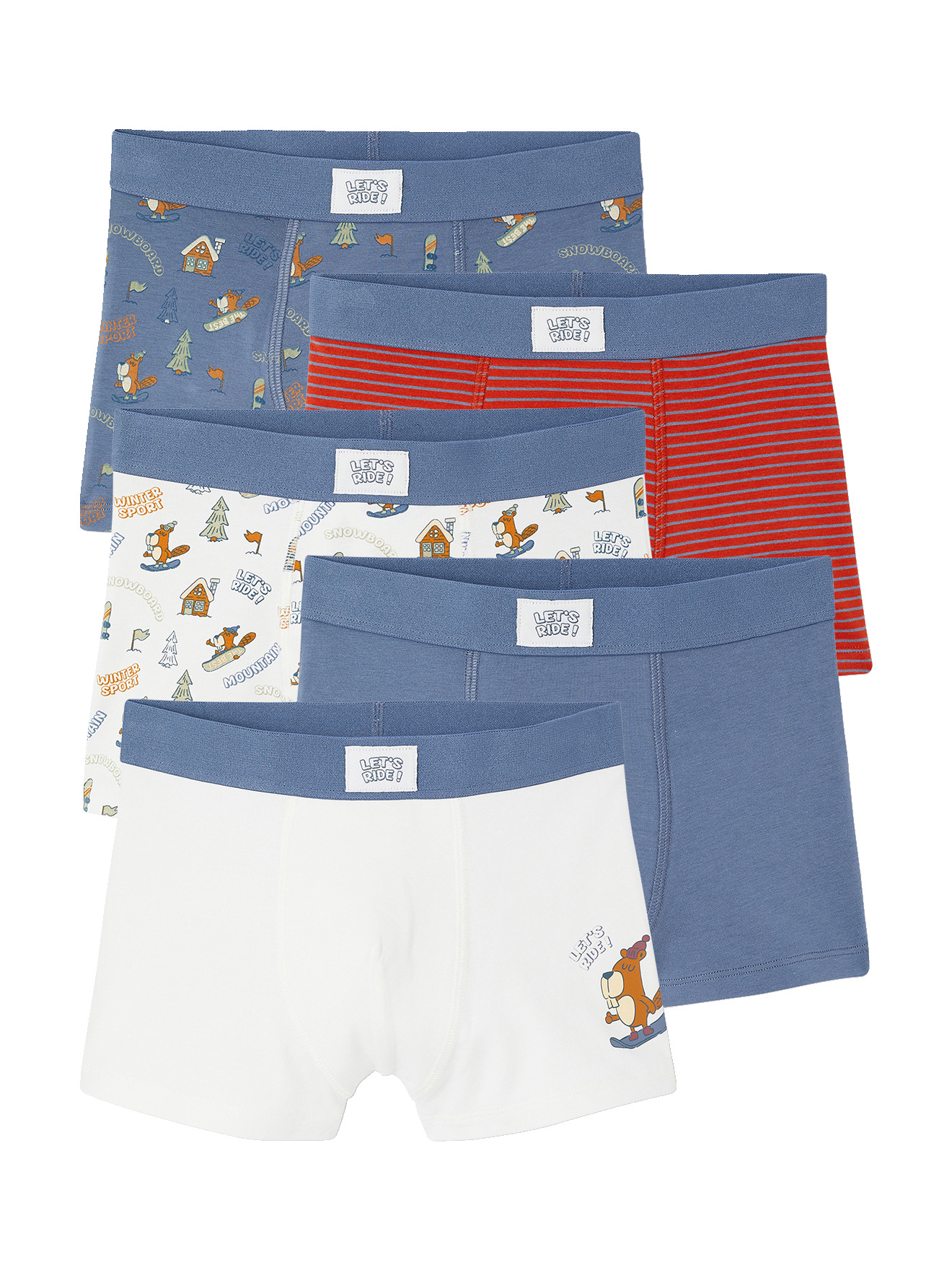 Lot de 5 boxers, VERTBAUDET