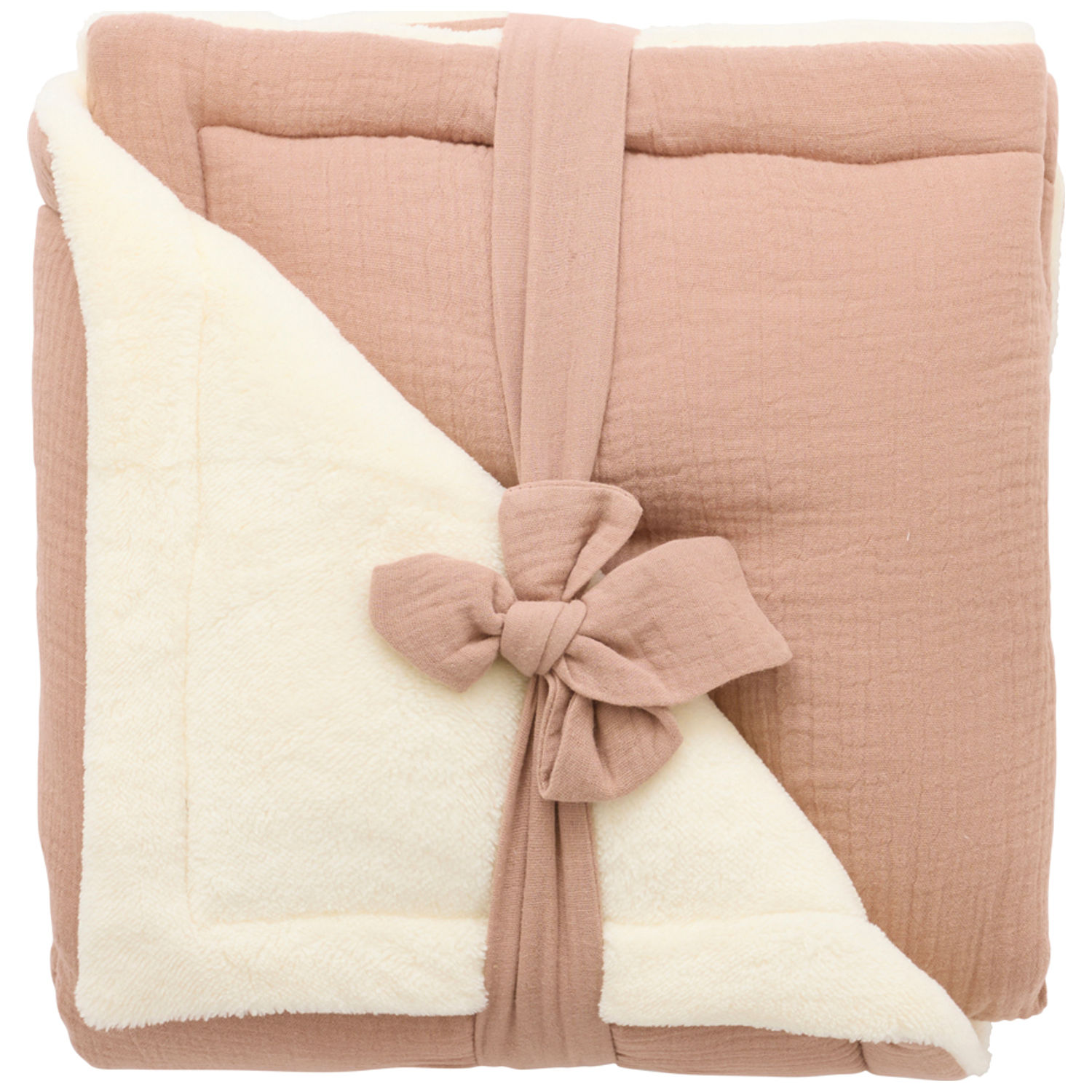 Couverture peluche double gaze et microfibre (70x100 cm), BB & CO