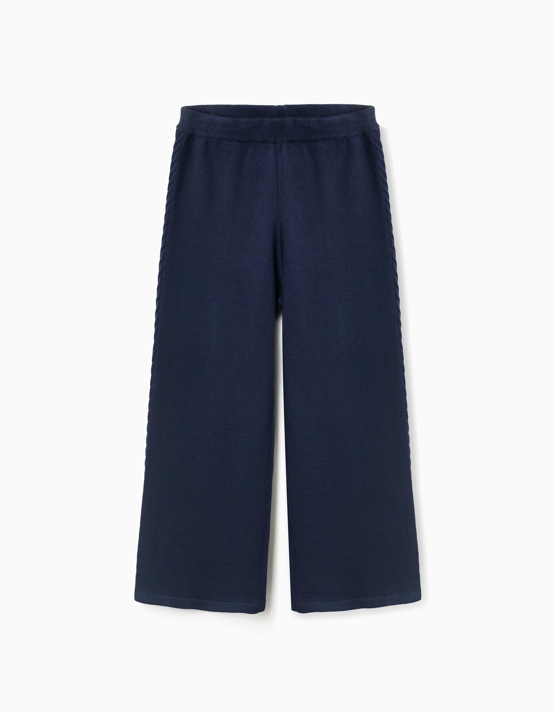 Pantalon en maille à jambe large avec détails torsadés, ZIPPY