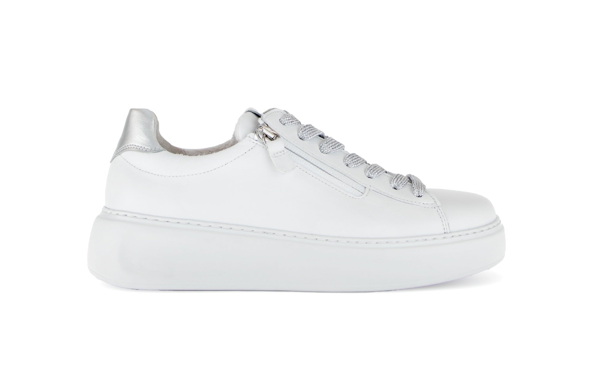 Baskets en cuir lisse à talon compensé, GABOR