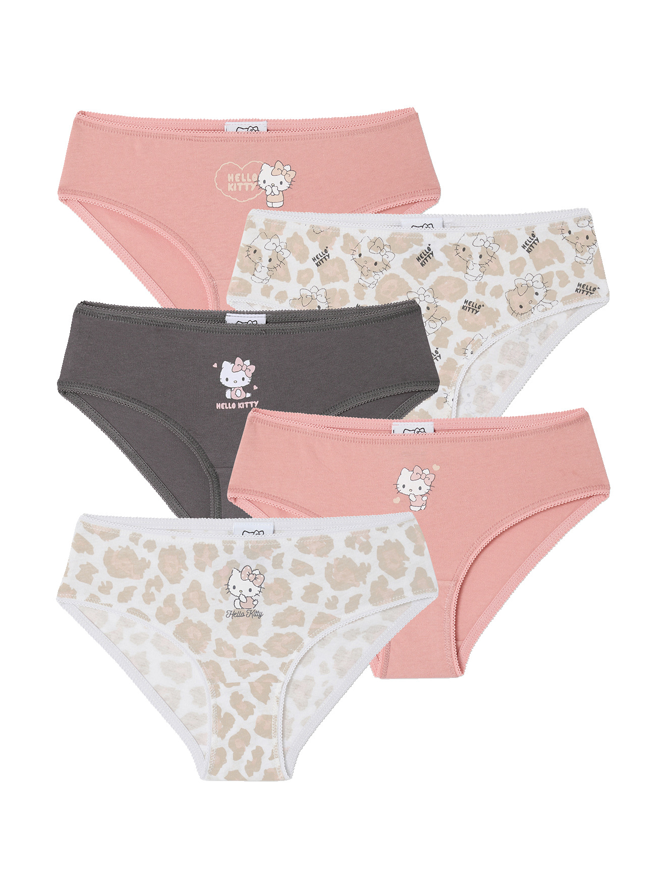 Lot de 5 culottes Hello Kitty coton, VERTBAUDET