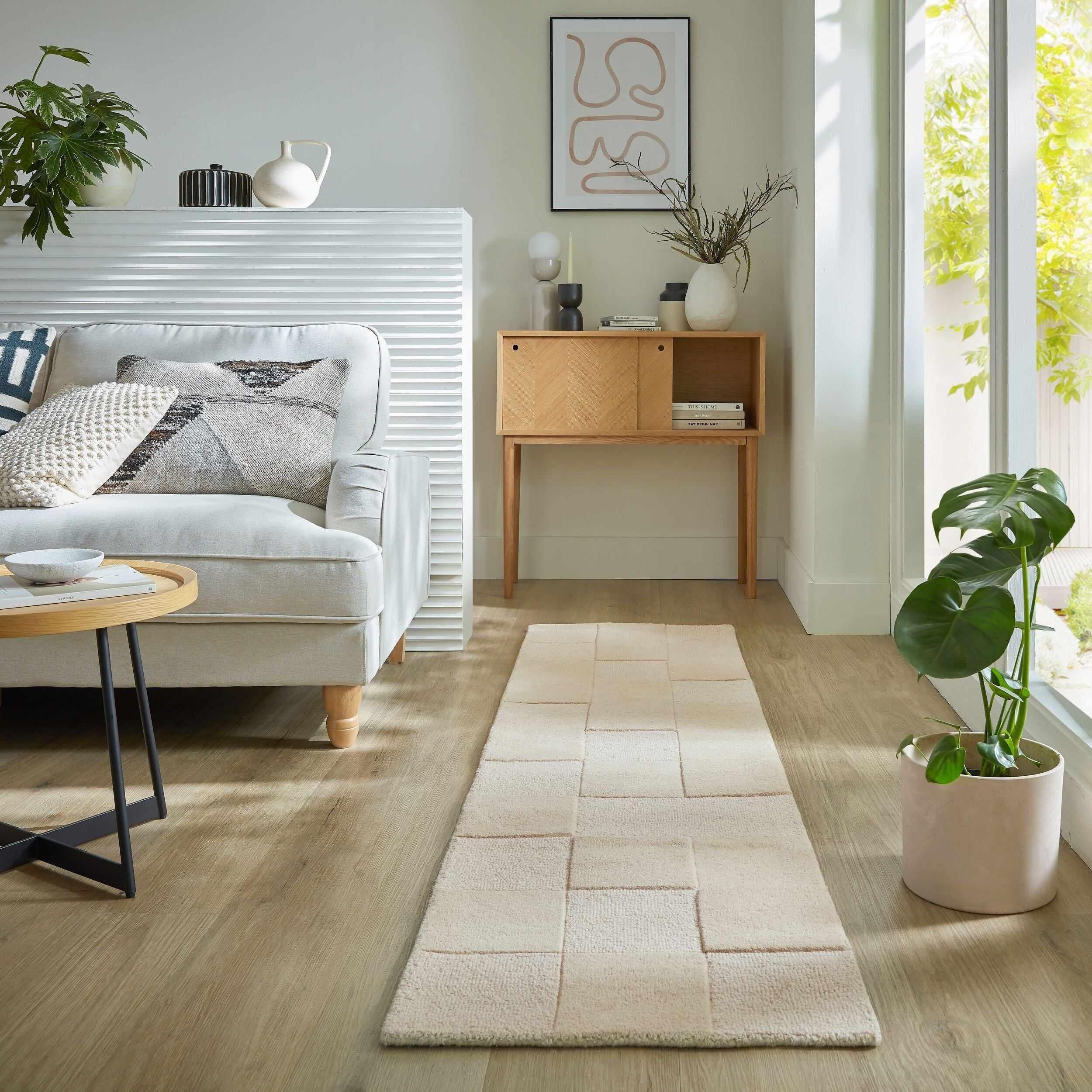 Tapis de couloir en laine CHECKERBOARD, FLAIR RUGS