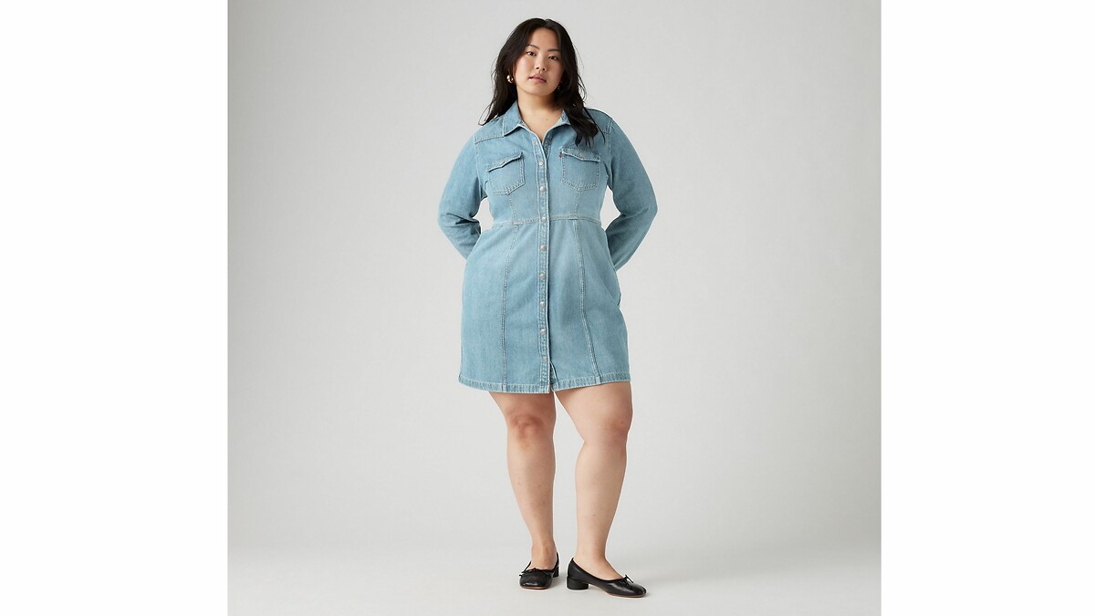 Robe chemise en jean
