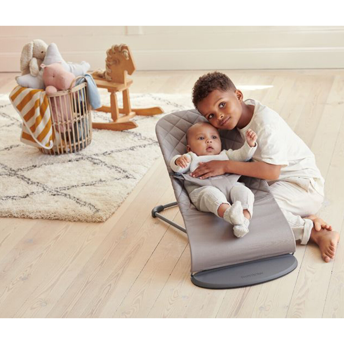 Transat Bliss Coton Matelassage Classique Gris Sable Babybjorn La Redoute