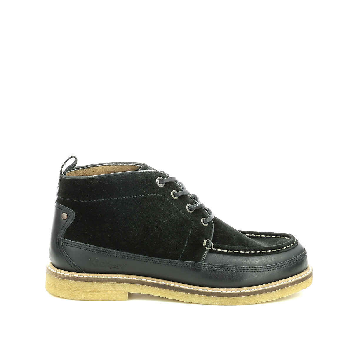 Botas em pele, com atacadores, Horizou