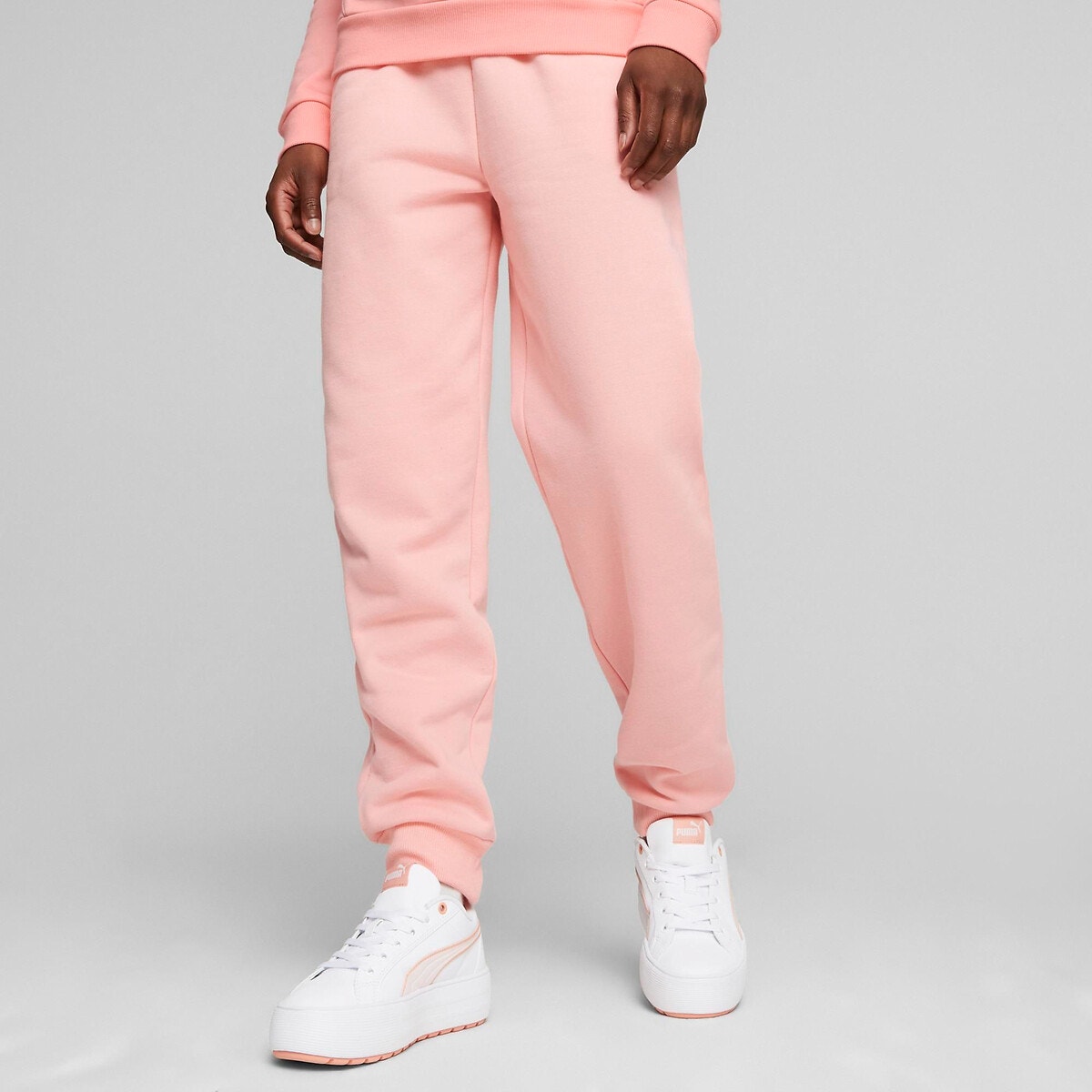 Pantalon de jogging essential embroidery fleece rose Puma La Redoute