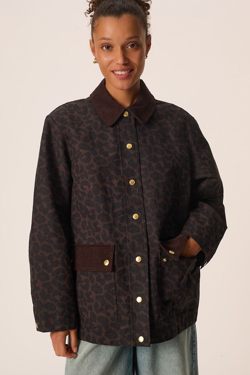 Veste workwear, imprimé léopard, YOLANDA, DES PETITS HAUTS
