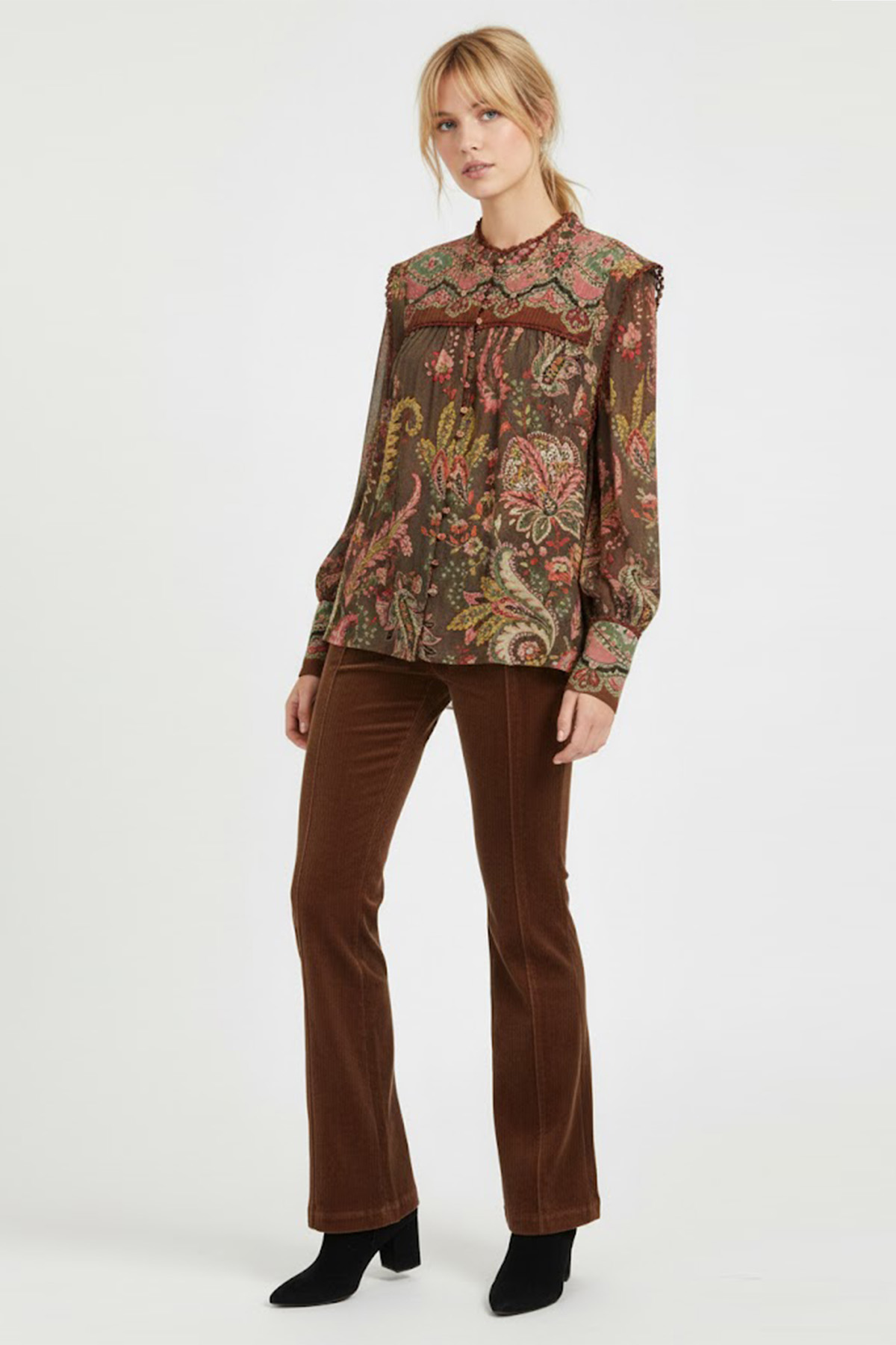 Blouse imprimée manches longues MARIE, DERHY