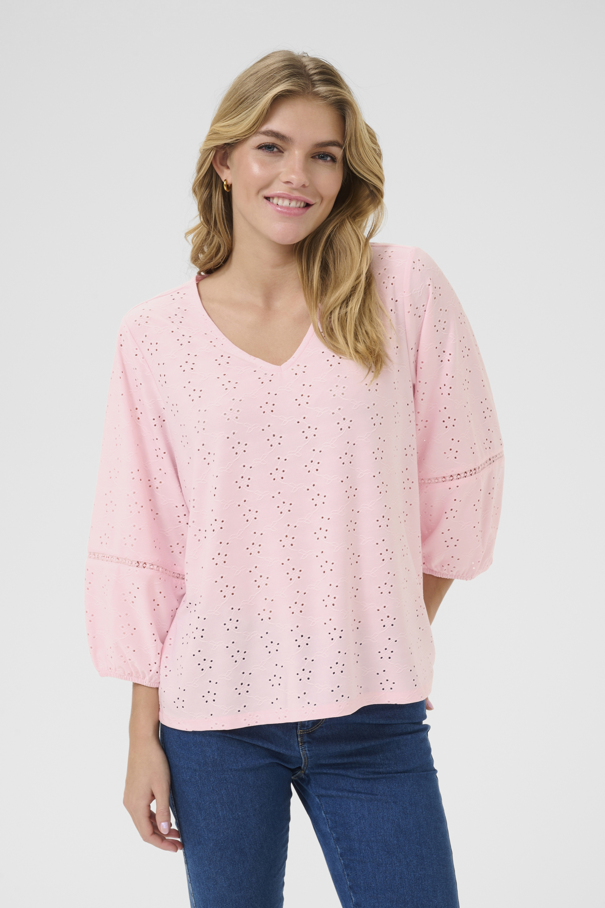 Blouse à manches 3/4 éffet ballon, KAFFE