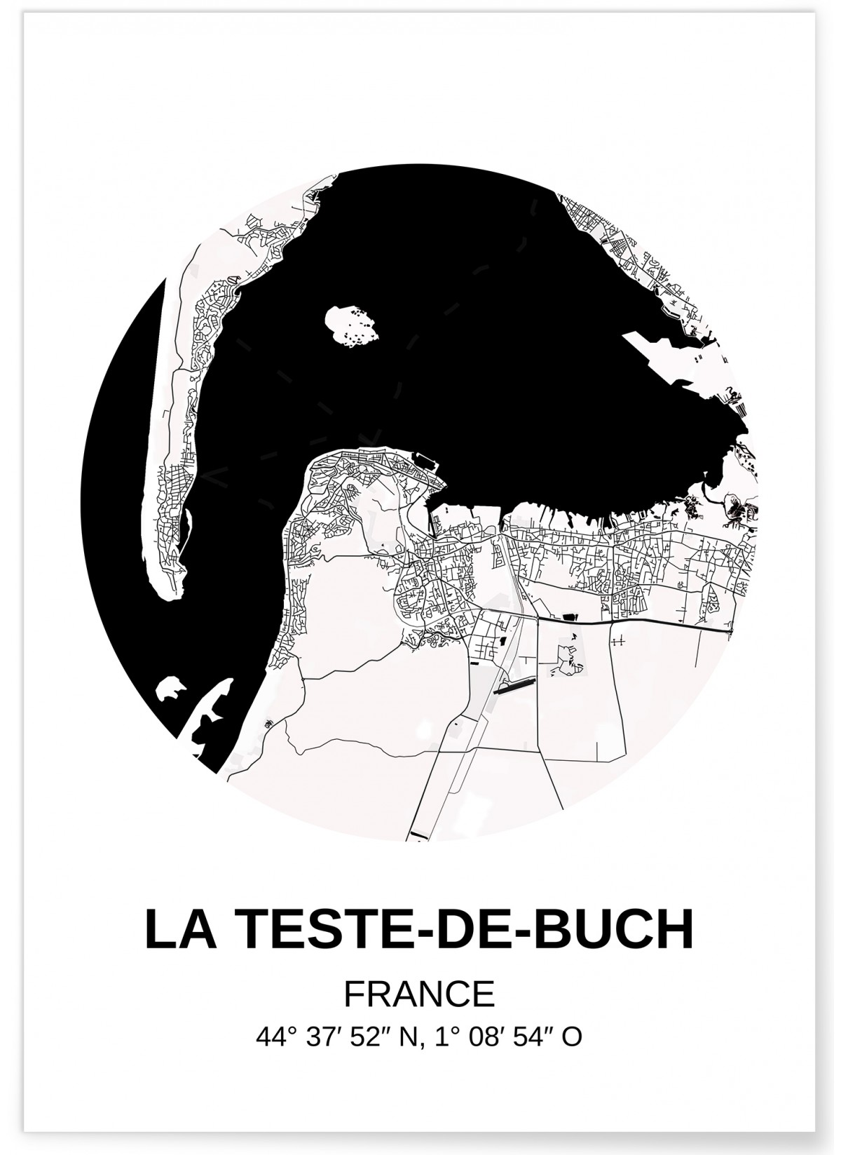 Affiche Carte La Teste de Buch, L'AFFICHERIE