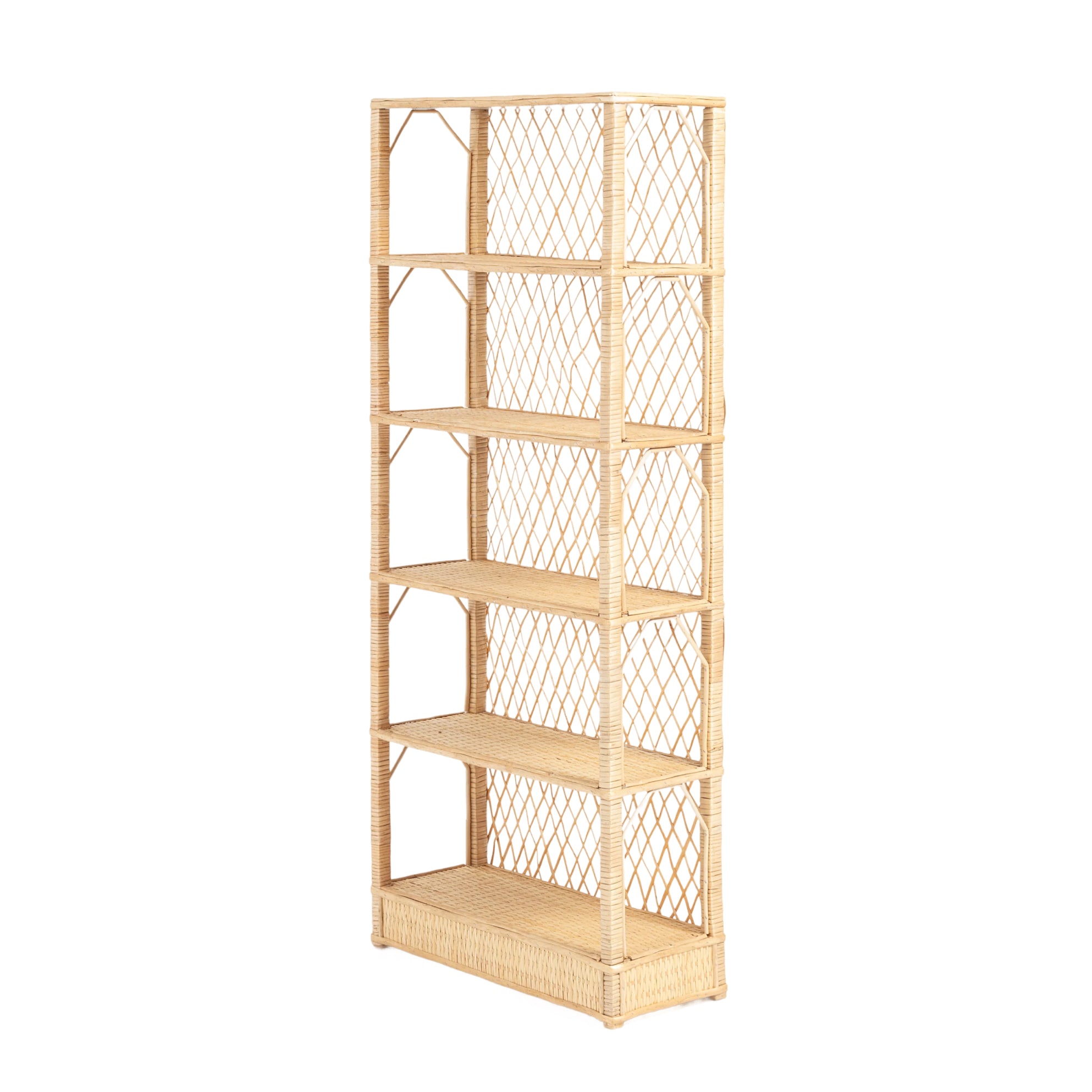 Étagère osier beige 65x140x26 cm - NICIA, HANNUN