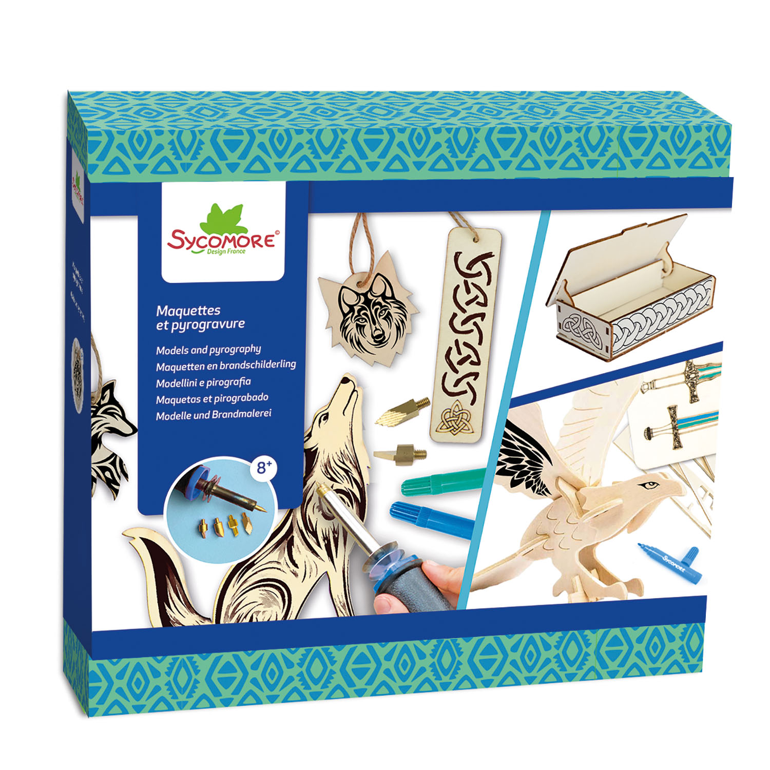 Maquettes et pyrogravure Celtique, SYCOMORE
