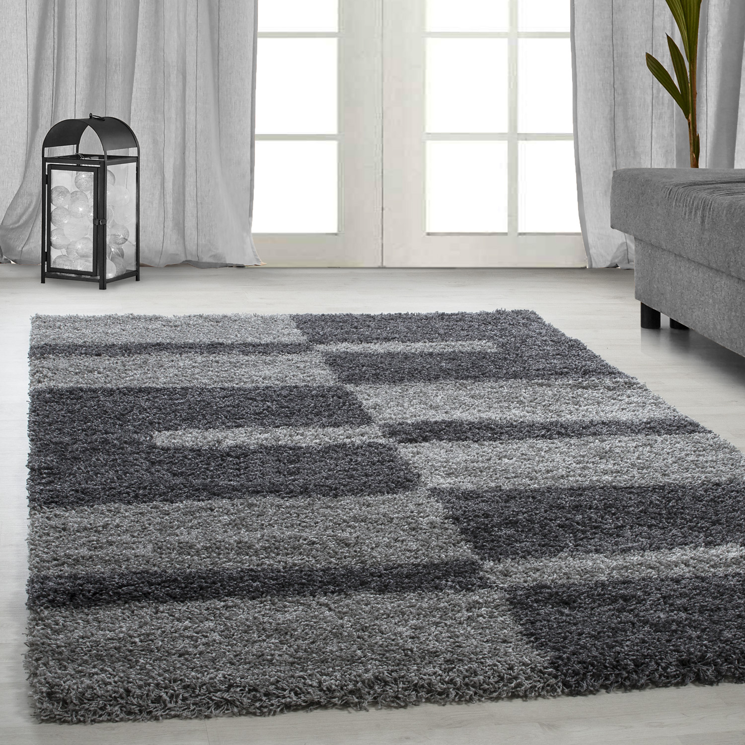 Tapis shaggy à motif géométrique GALA, NAZAR RUGS
