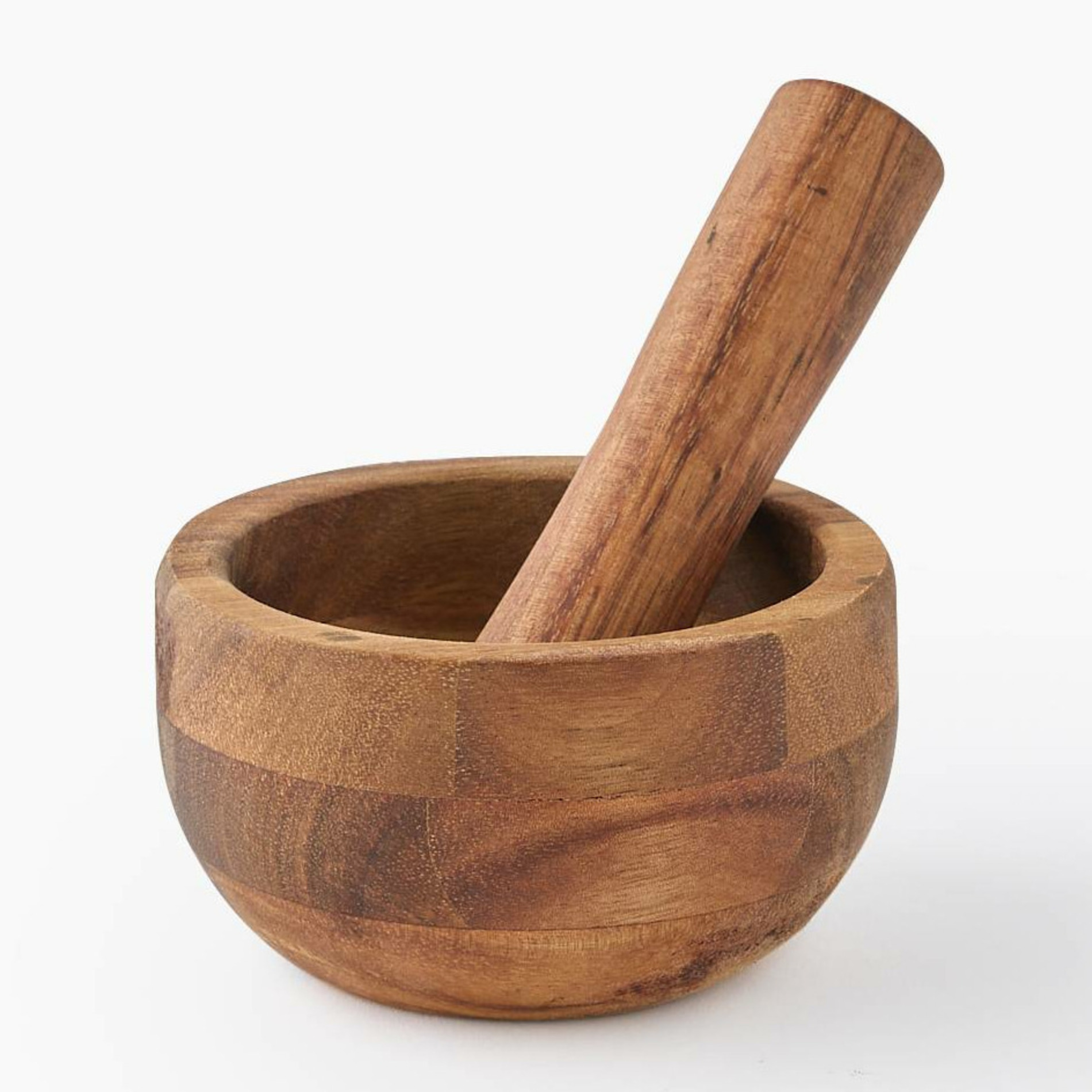 Mortier avec pilon, en bois d'acacia, MONOPRIX