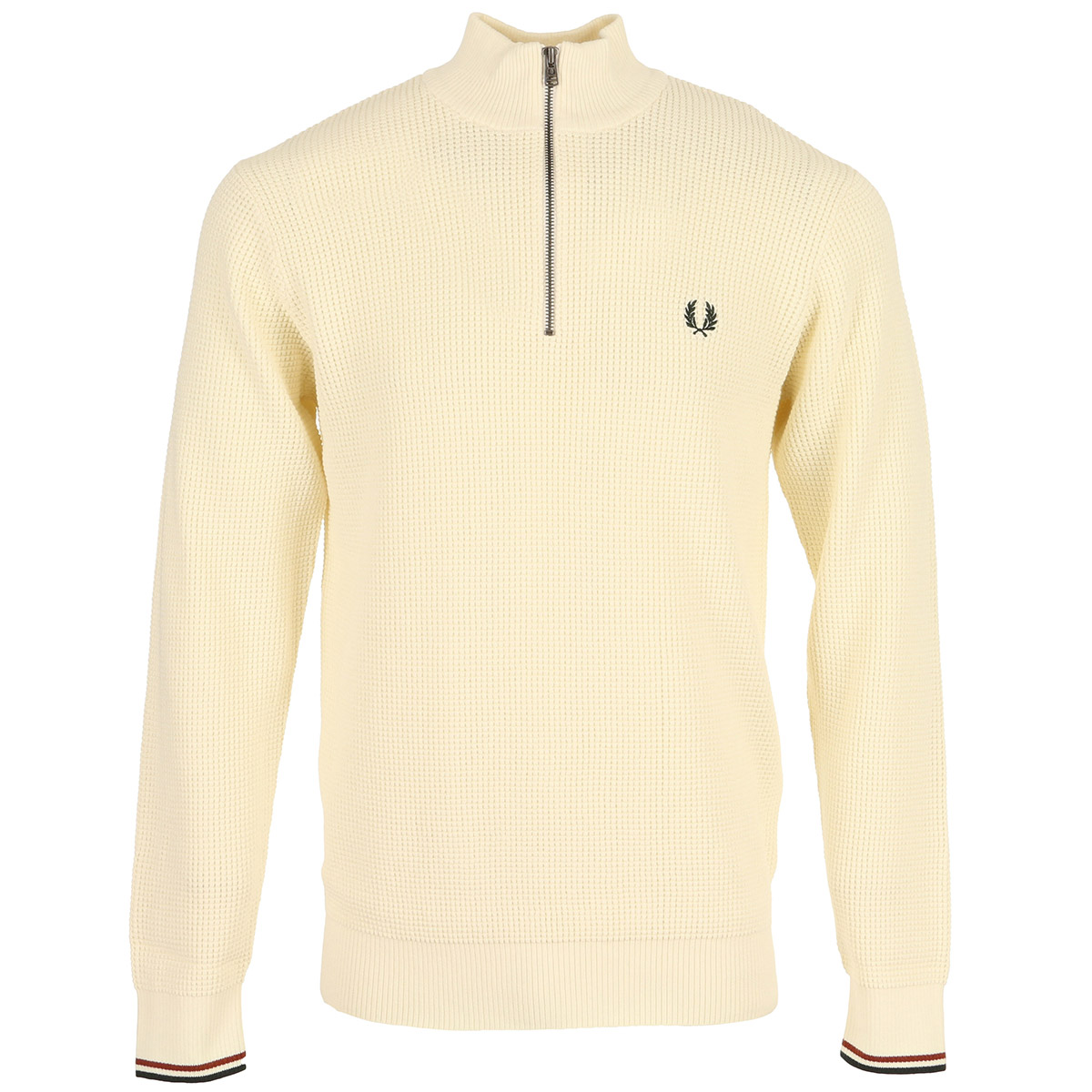Pull WAFFLE STITCH HALF ZIP JUMPER, FRED PERRY