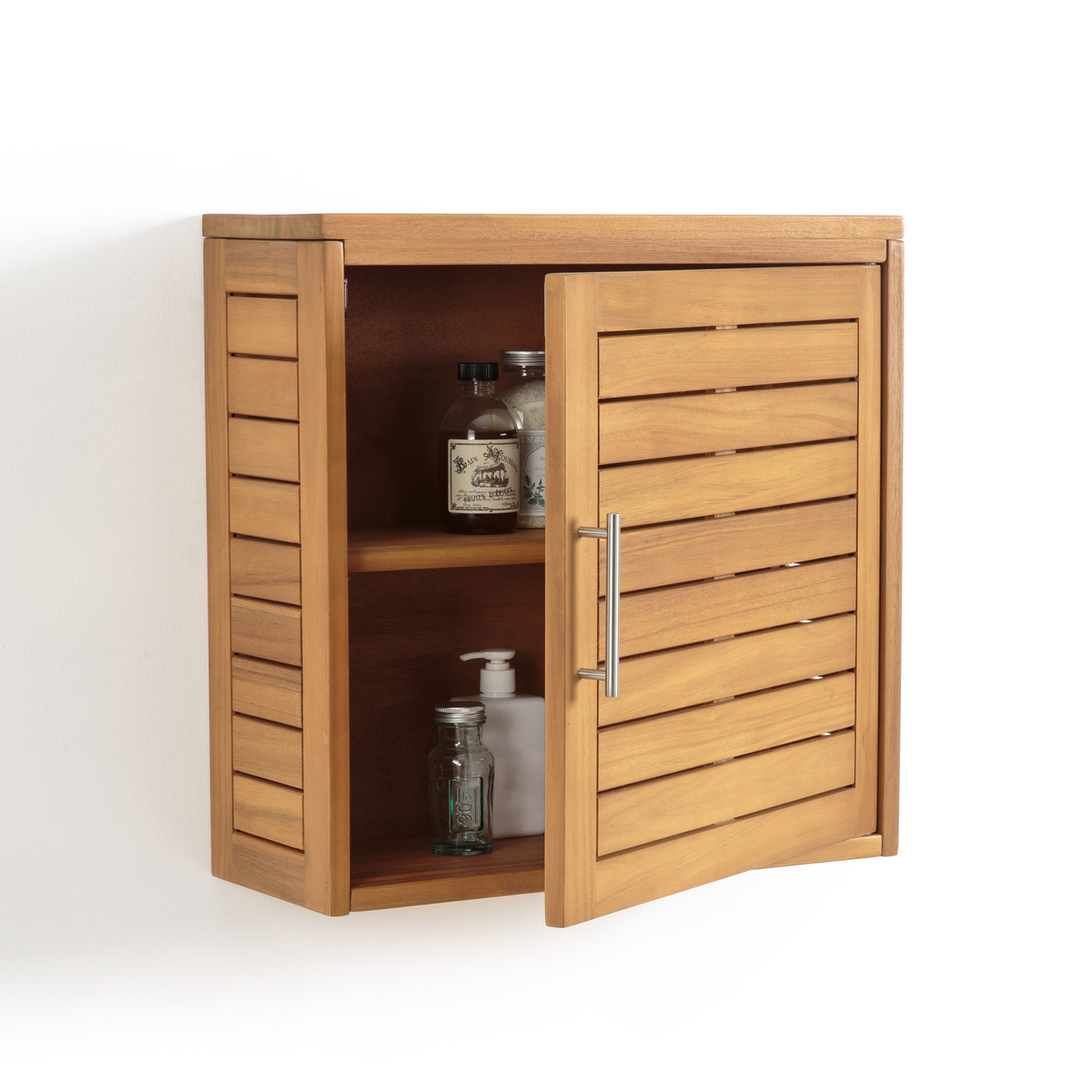 Product photograph of Charon Acacia Wall-mounted Bathroom Cabinet from La Redoute UK