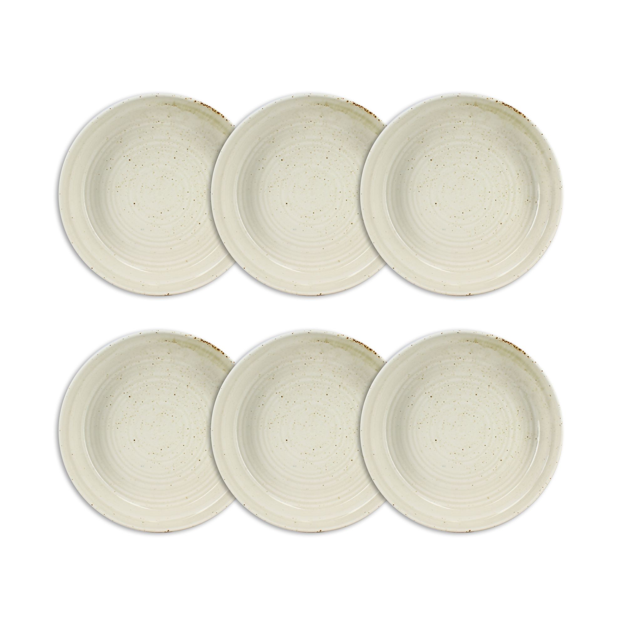 Lot de 6 assiettes creuses 66cl en porcelaine, ORA, OGO LIVING