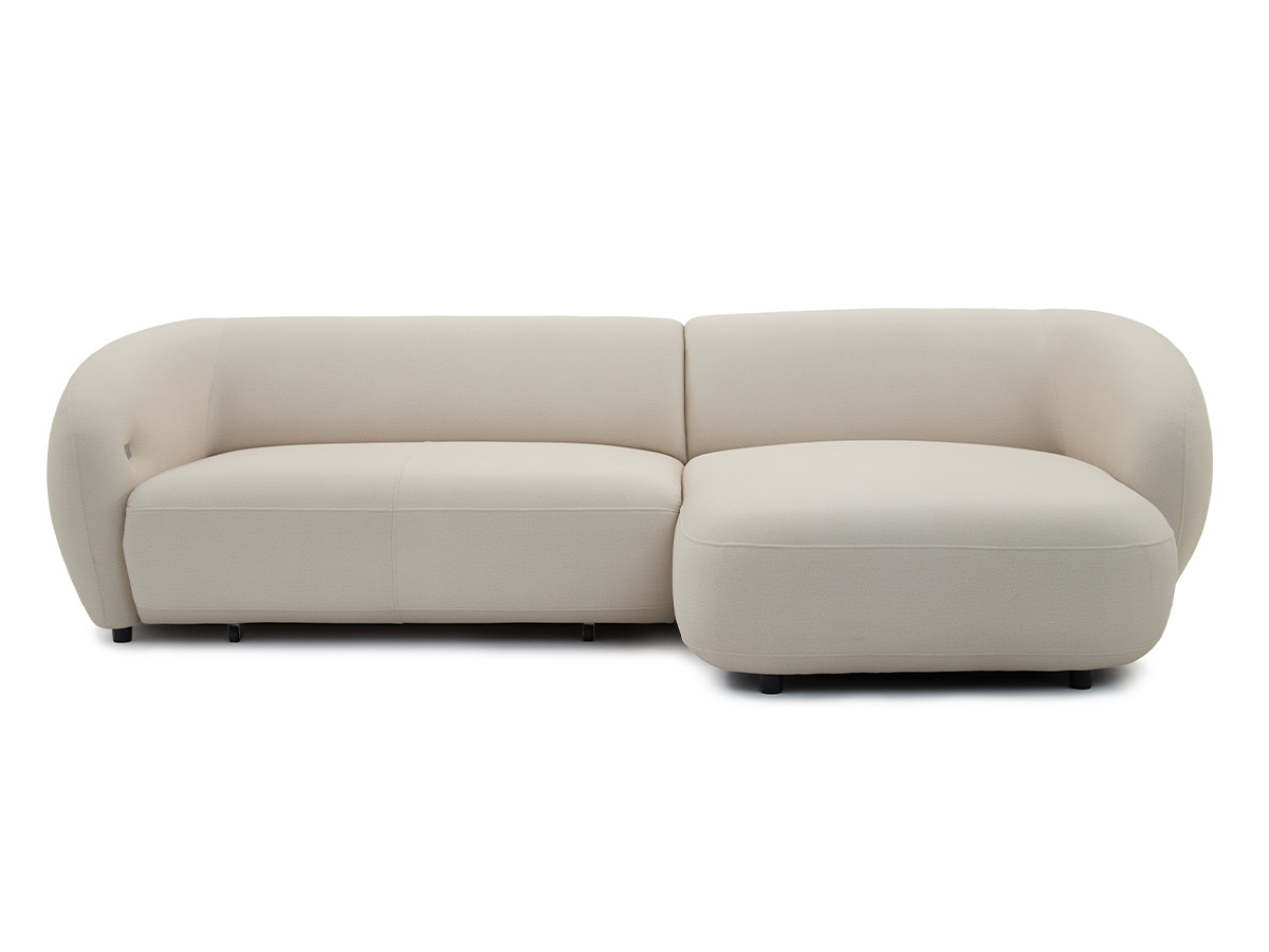Canapé d'angle convertible 4 places en tissu lisse, HALO, BOBOCHIC