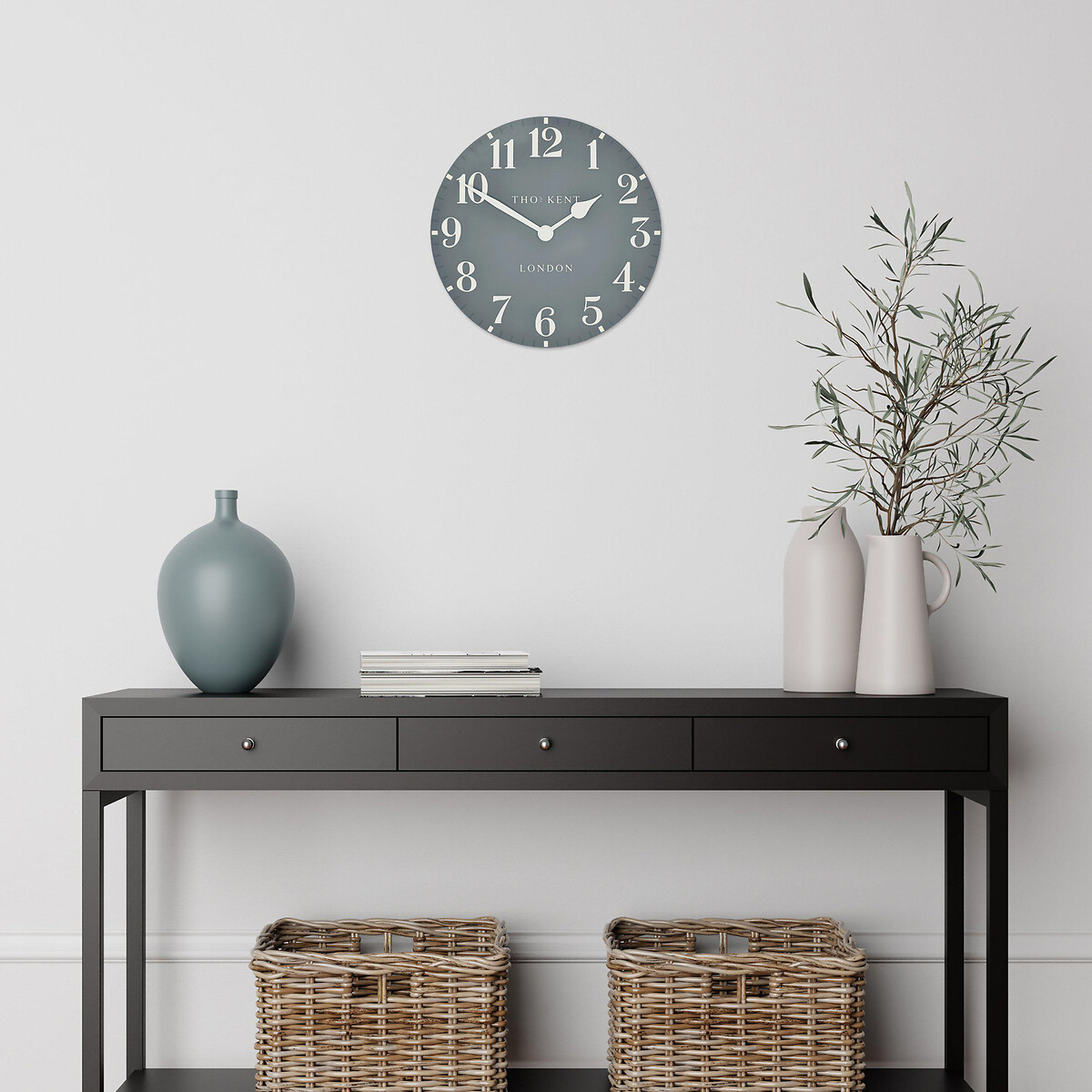 Arabic 12" Small Wall Clock, THOMAS KENT