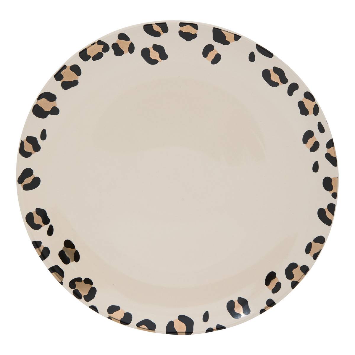 Lot de 6 Assiette plate motif léopard D. 26 cm, FEERIC LIGHTS & CHRISTMAS