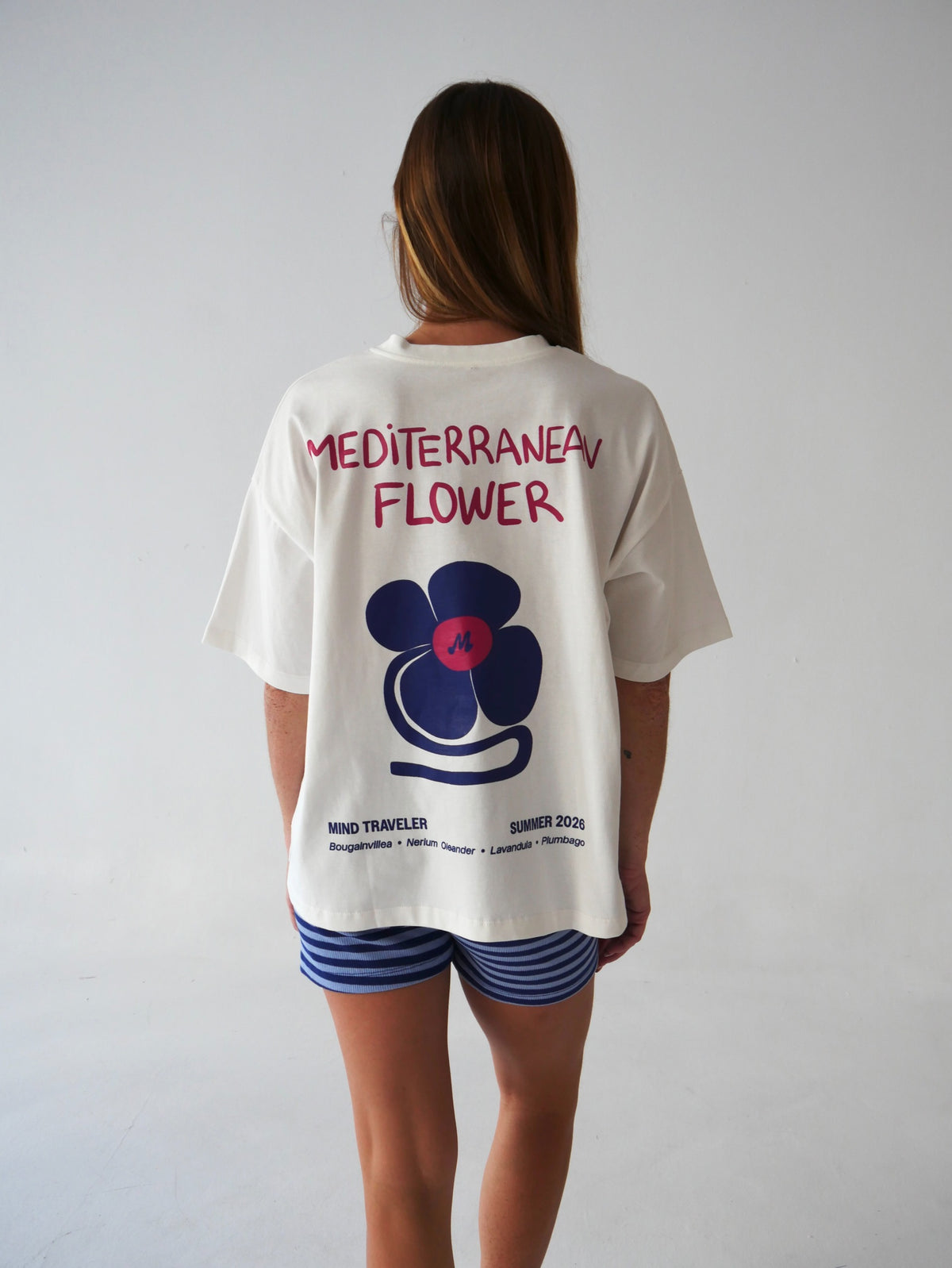 T-shirt imprimé dos MEDITERRANEAN FLOWER, MINDTRAVELER
