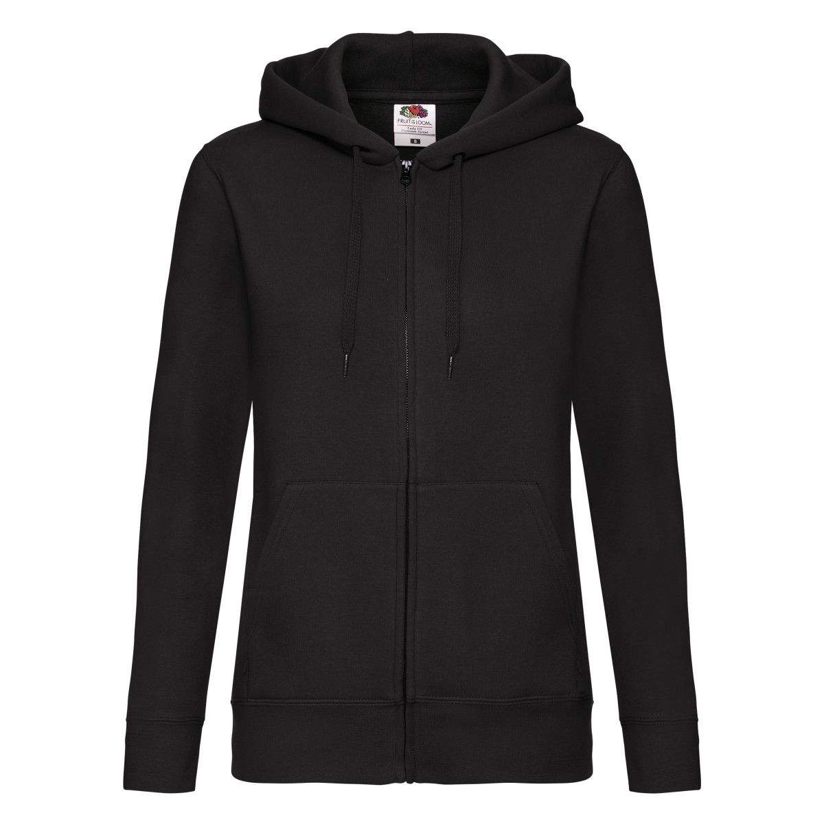 Fruit of the loom outlet black zip up hoodie