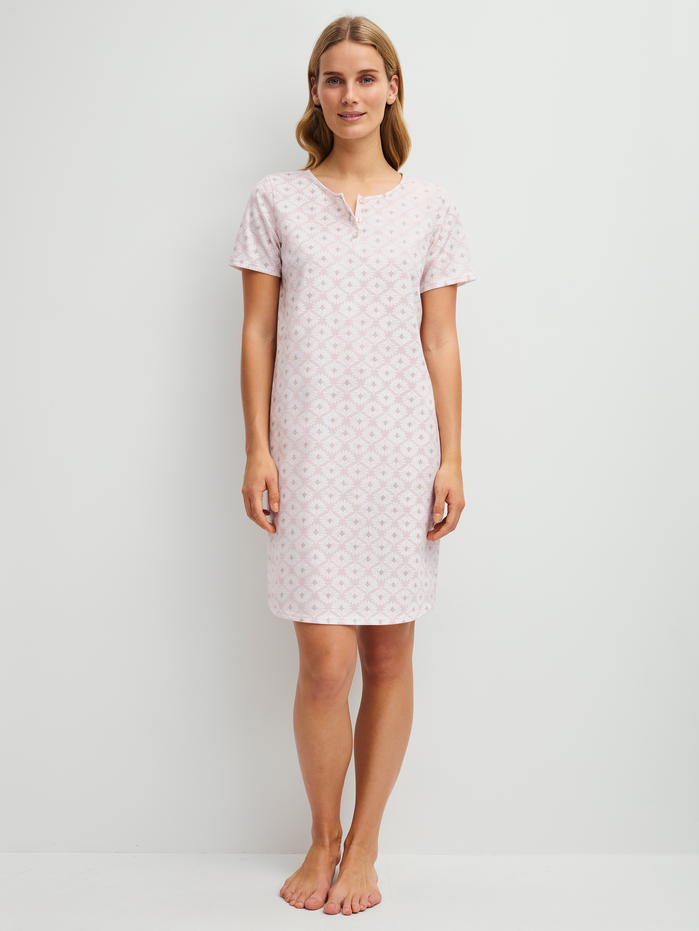 Chemise de nuit manches courtes Coton FLOWER NIGHTS, CALIDA