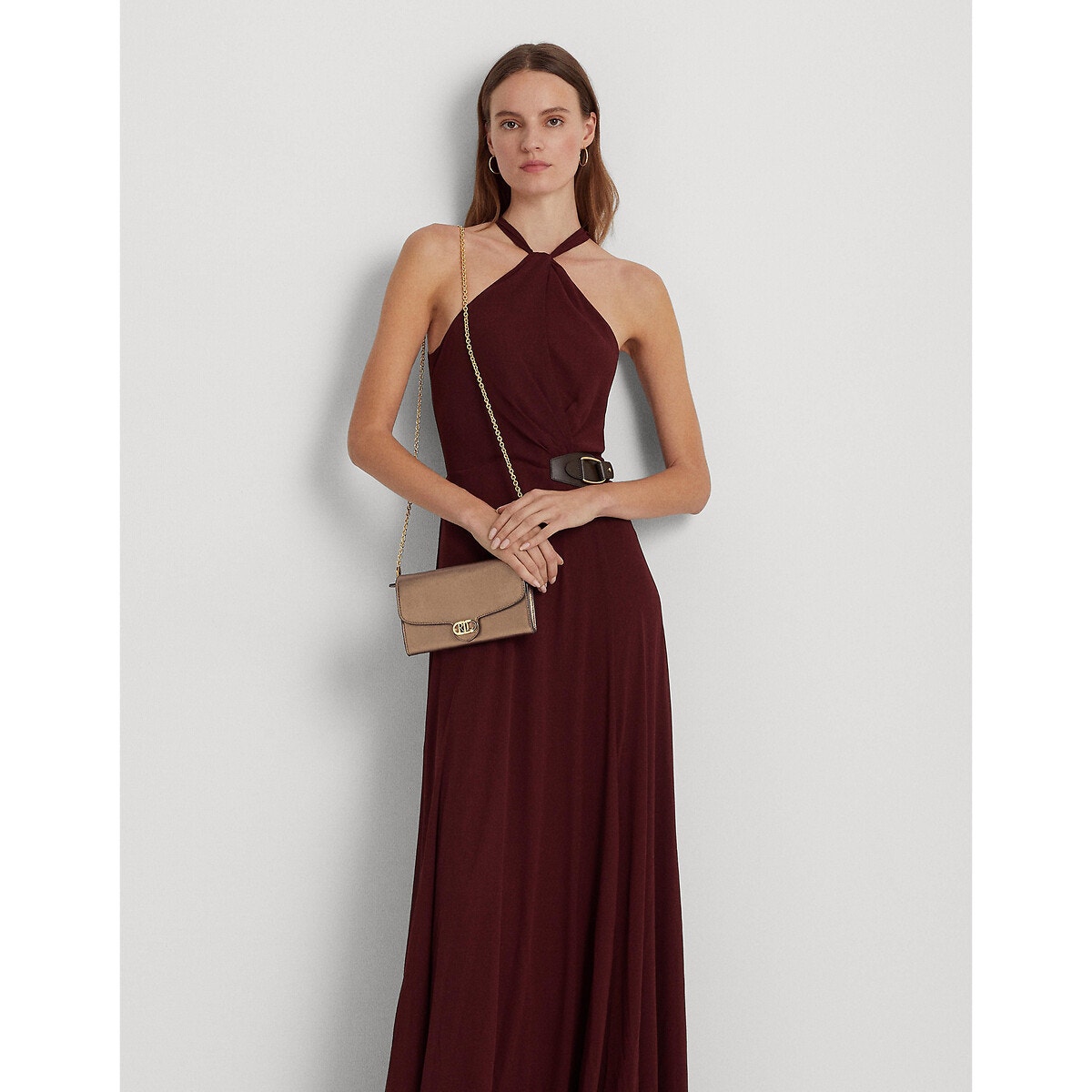 Sac besace cuir adair or Lauren Ralph Lauren La Redoute