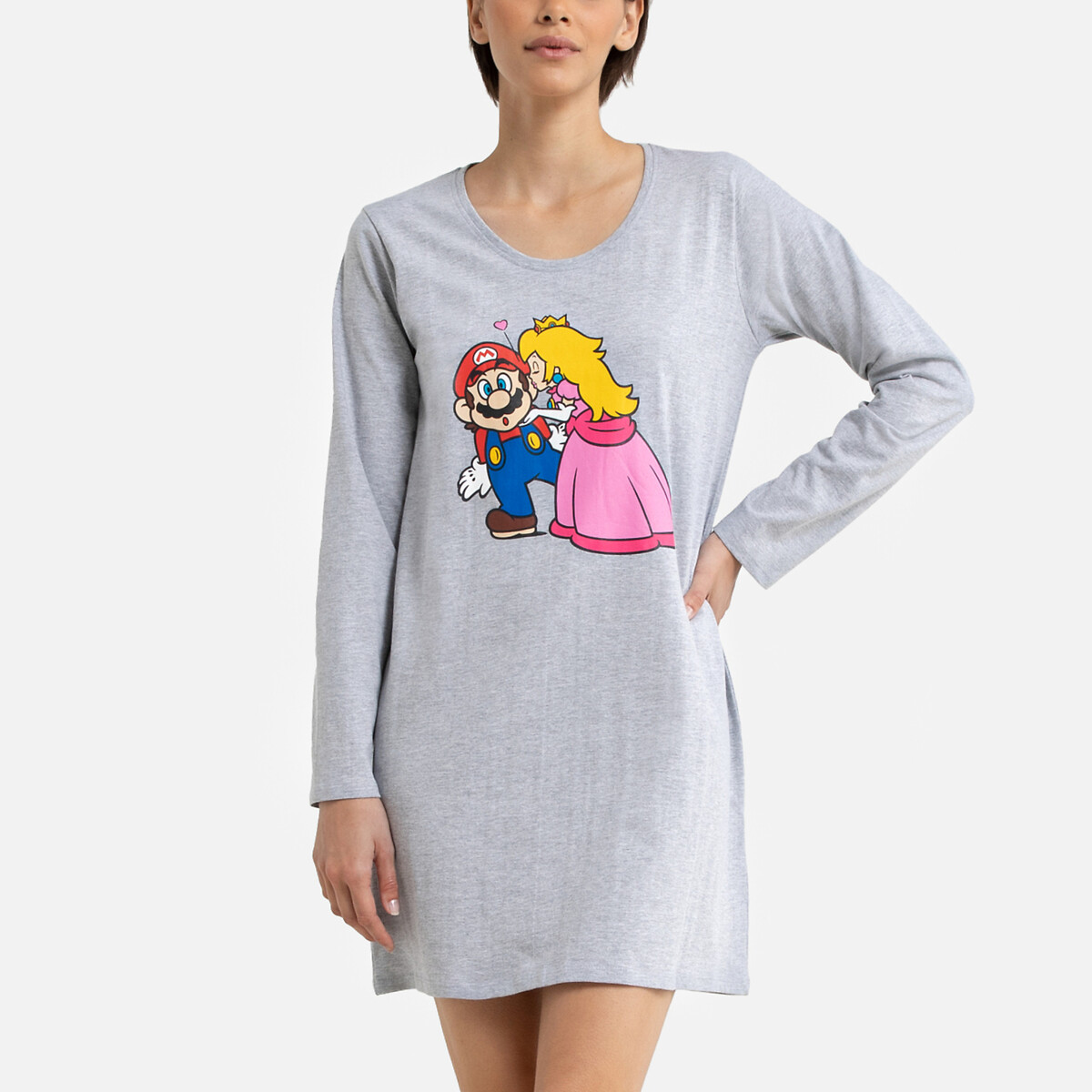 Cotton Mix T-Shirt with Long Sleeves