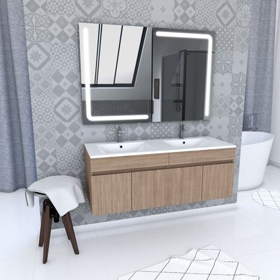 Ensemble de meubles avec vasques et miroirs led intégrée HOME MAISON