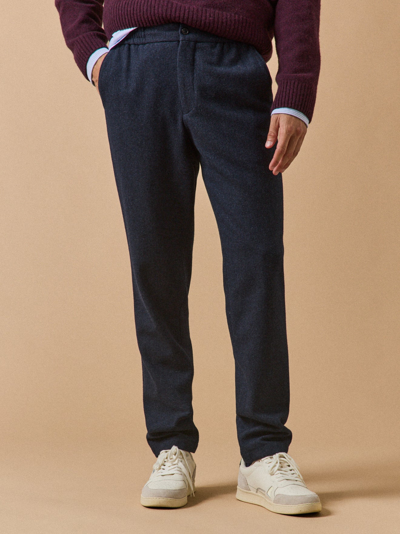 Pantalon taille élastiquée lainage, CYRILLUS