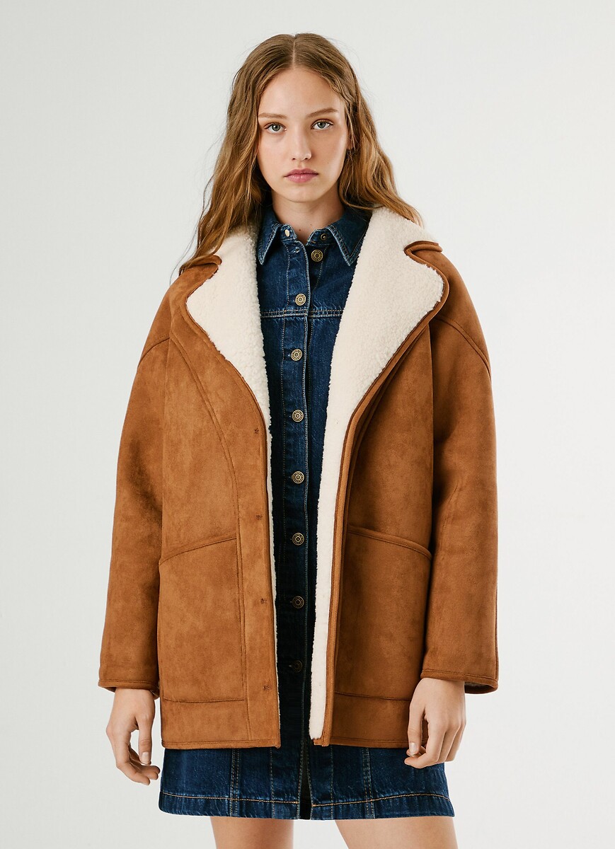 Teresa Sherpa Coat, PEPE JEANS