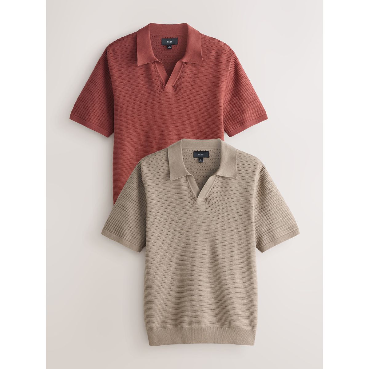 Polo en maille à manches courtes, lot de 2, NEXT