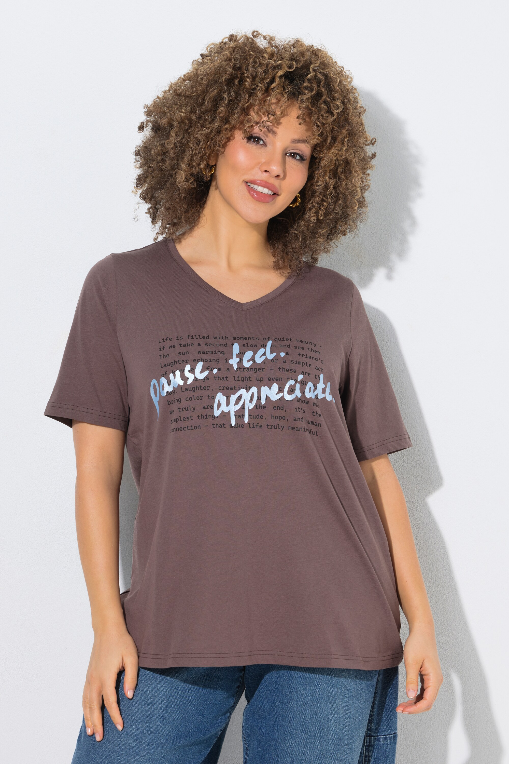 T-shirt avec message, ULLA POPKEN