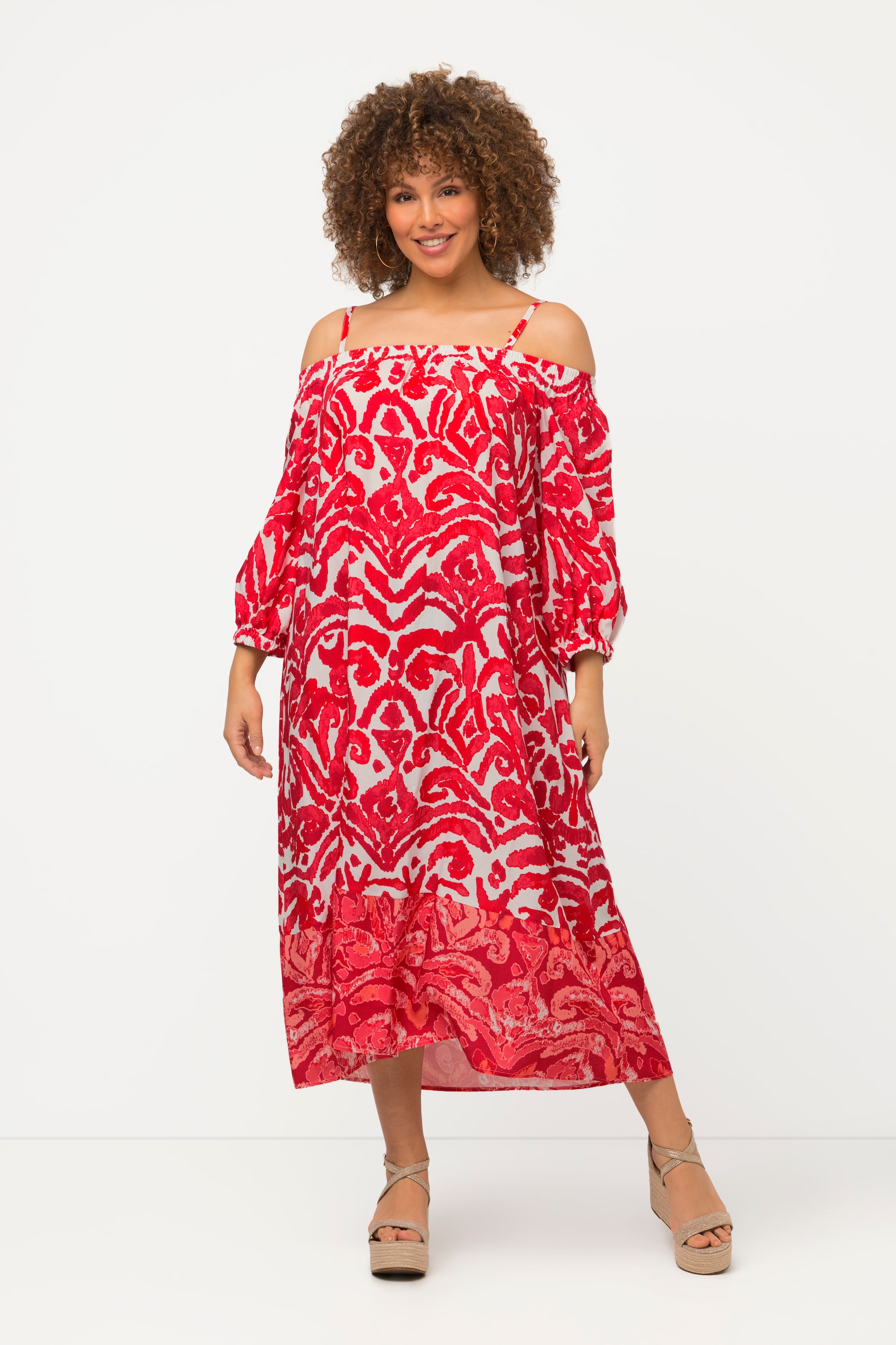 Robe longue col carmen best sale