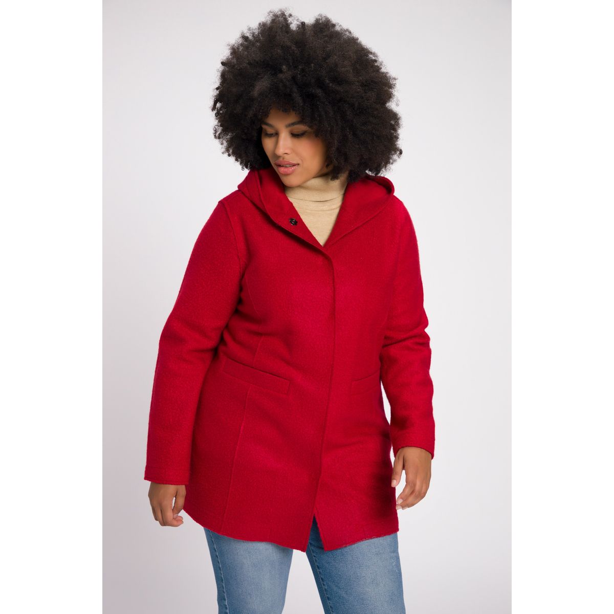 Veste laine rouge La Redoute