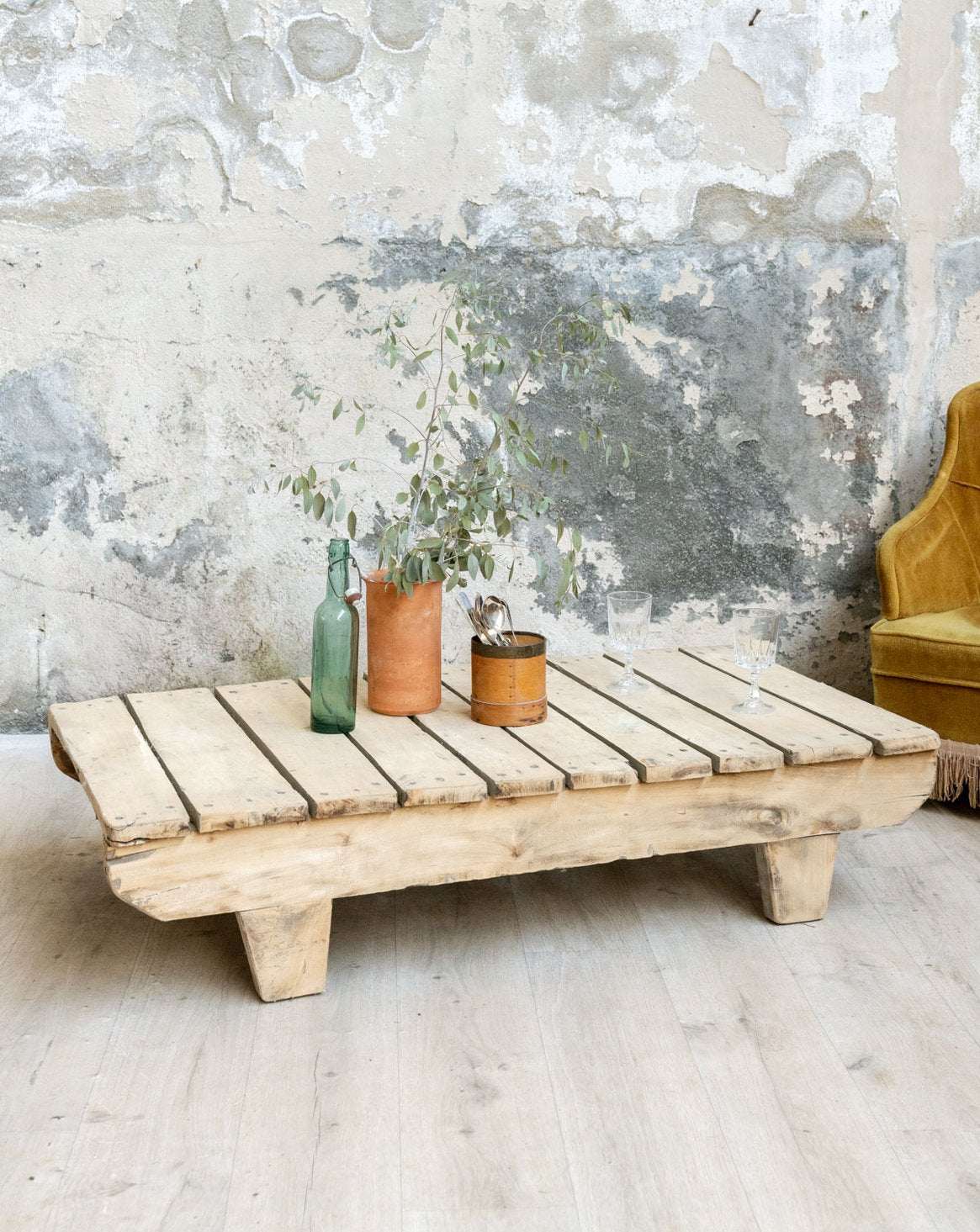 Table basse esprit palette en bois Léonie N°1588 - Bon état, DEBONGOUT