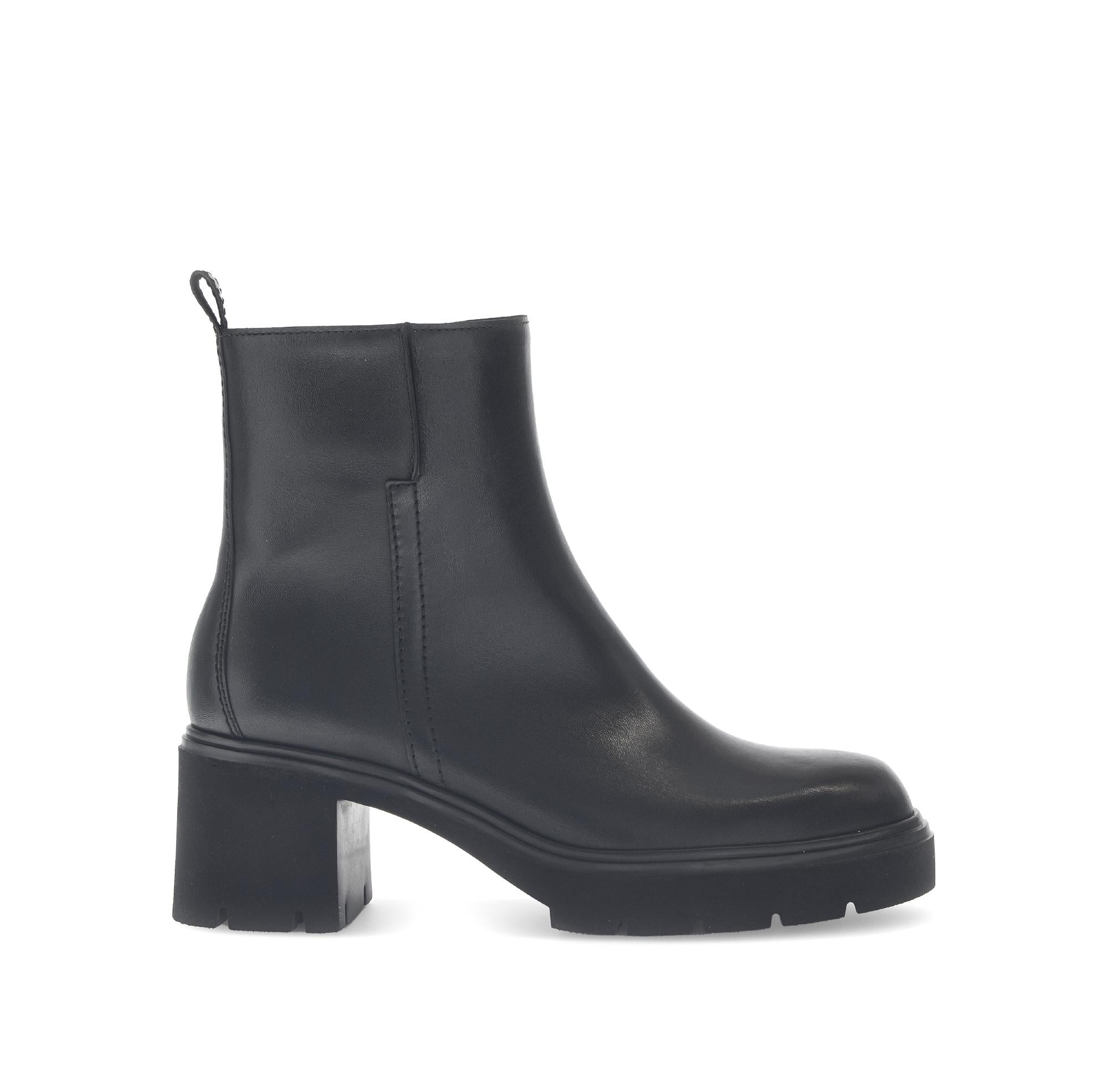 Bottines en cuir lisse à talon décroché, GABOR