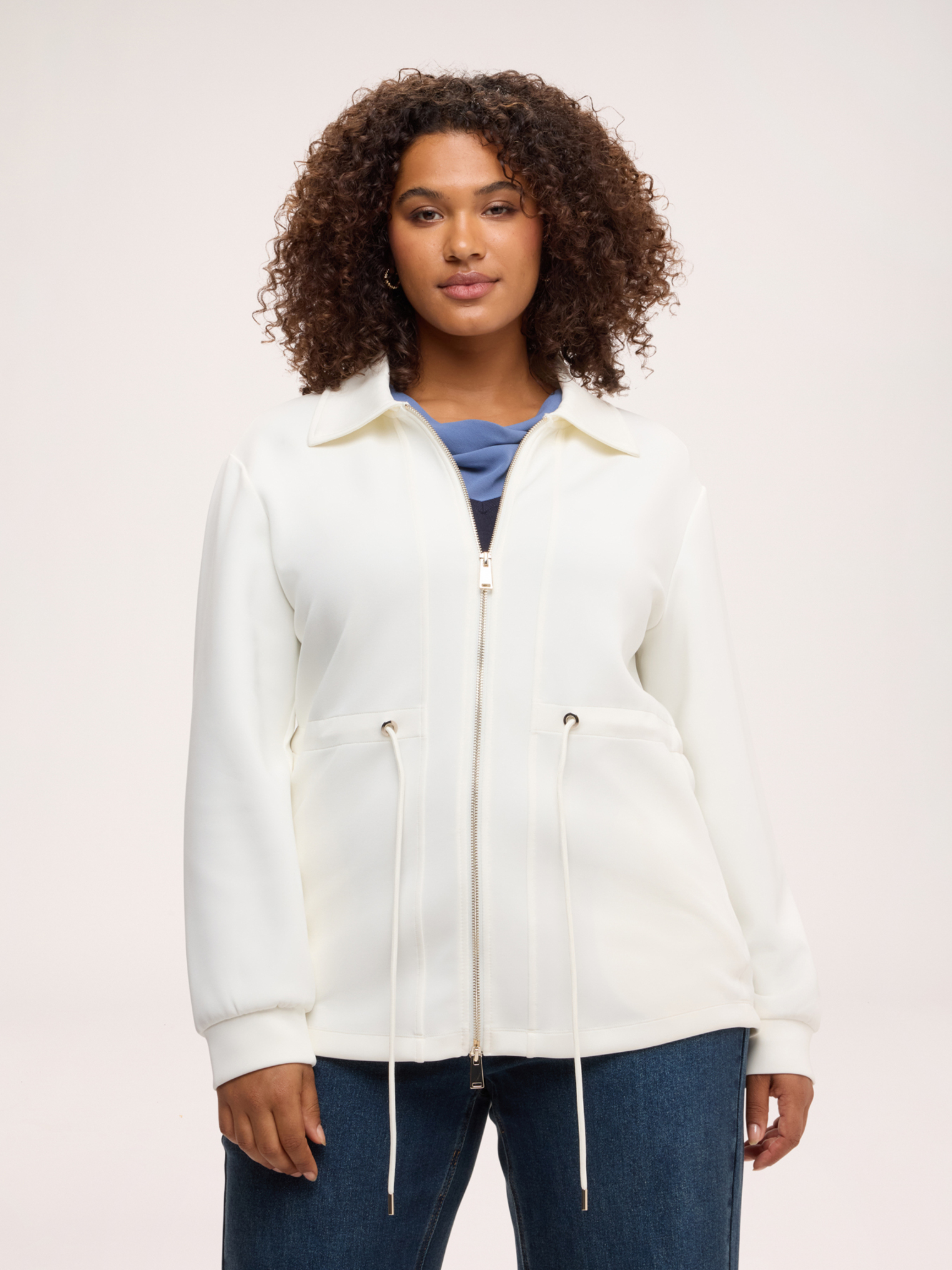 Sweat-shirt avec col et cordon de serrage, FIORELLA RUBINO