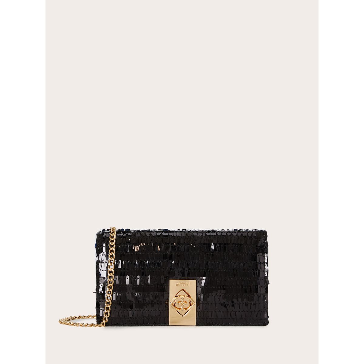 Portefeuille Noir Pailleté à étoiles Avec Pompon - Style Fashion - Neuf Avec étiquettes