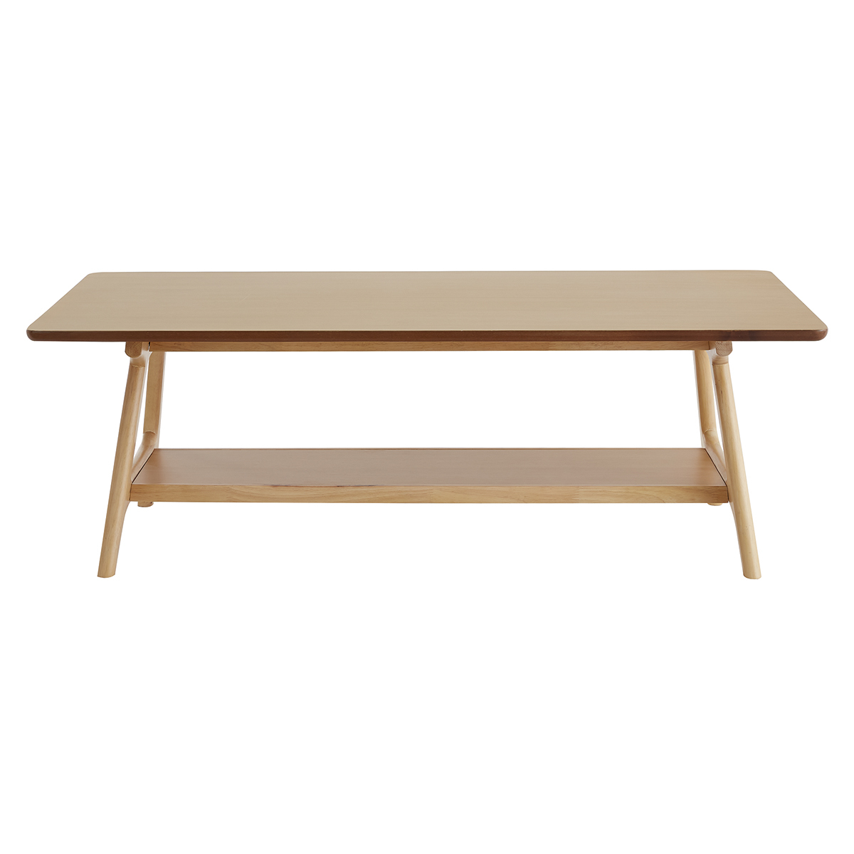 Table basse rectangulaire scandinave finition chêne L120 cm BAKAR, MILIBOO