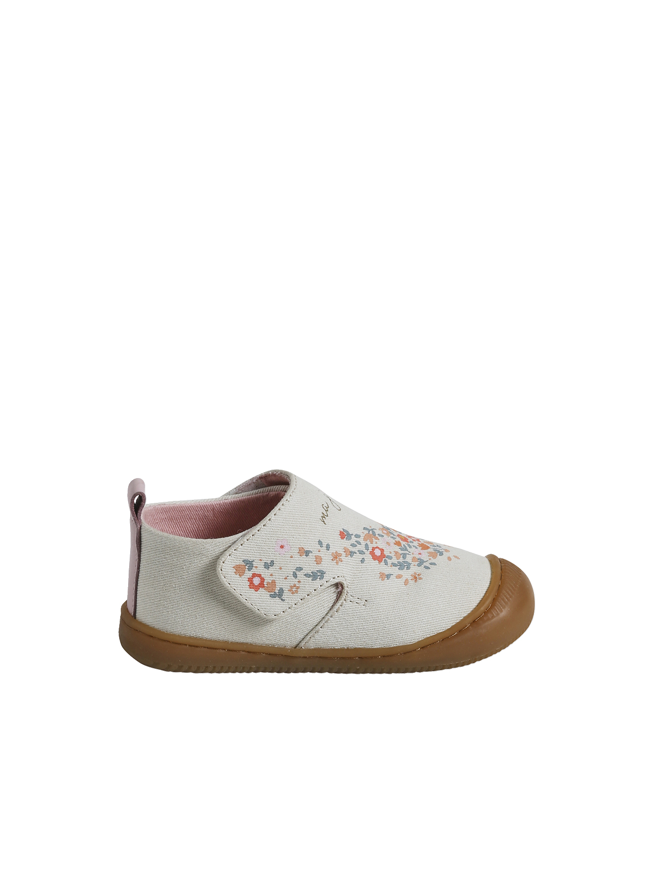 Chaussons bébé toile scratch, VERTBAUDET